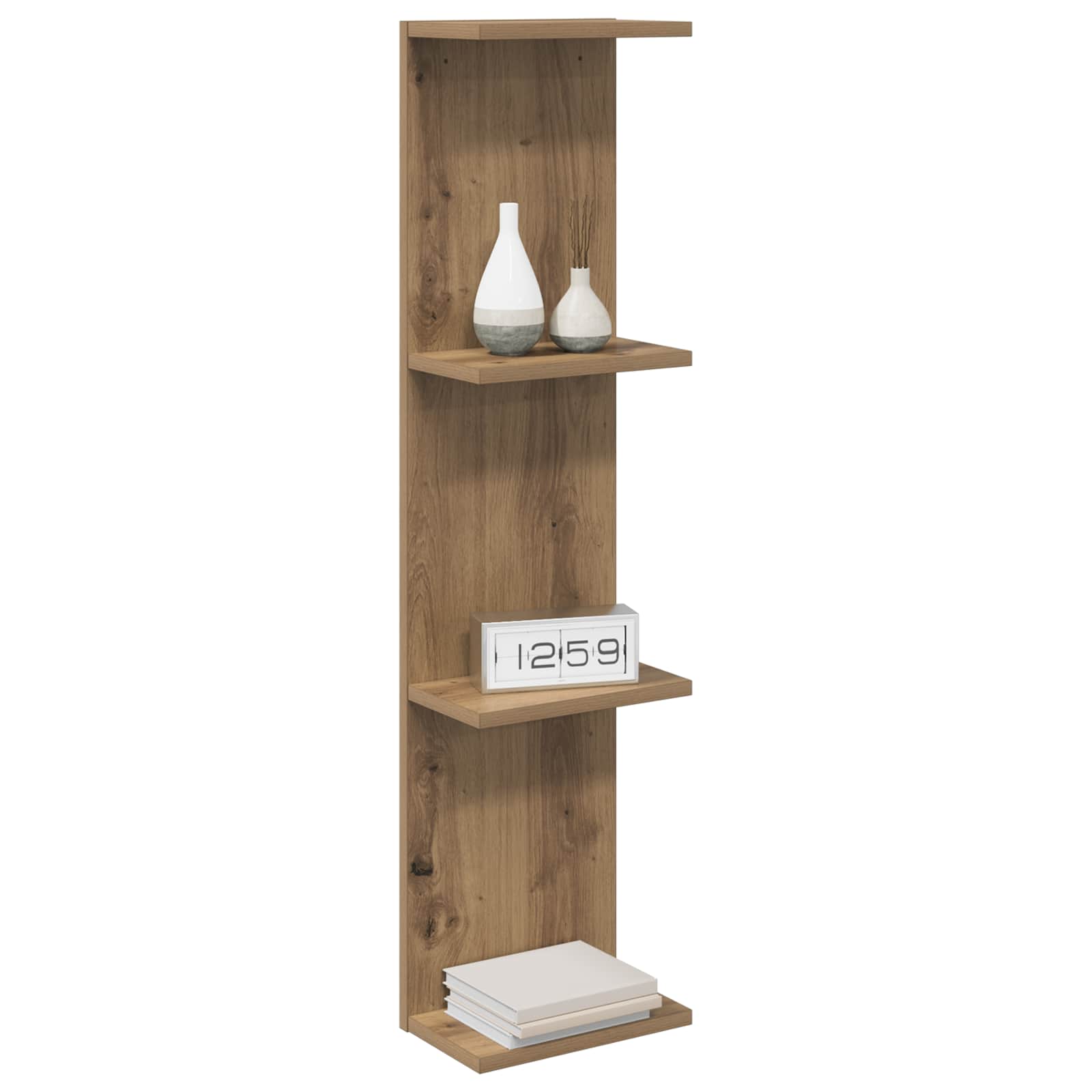 Sieninė lentyna 2 pcs Artisano ąžuolo 22 x 15 x 100 cm