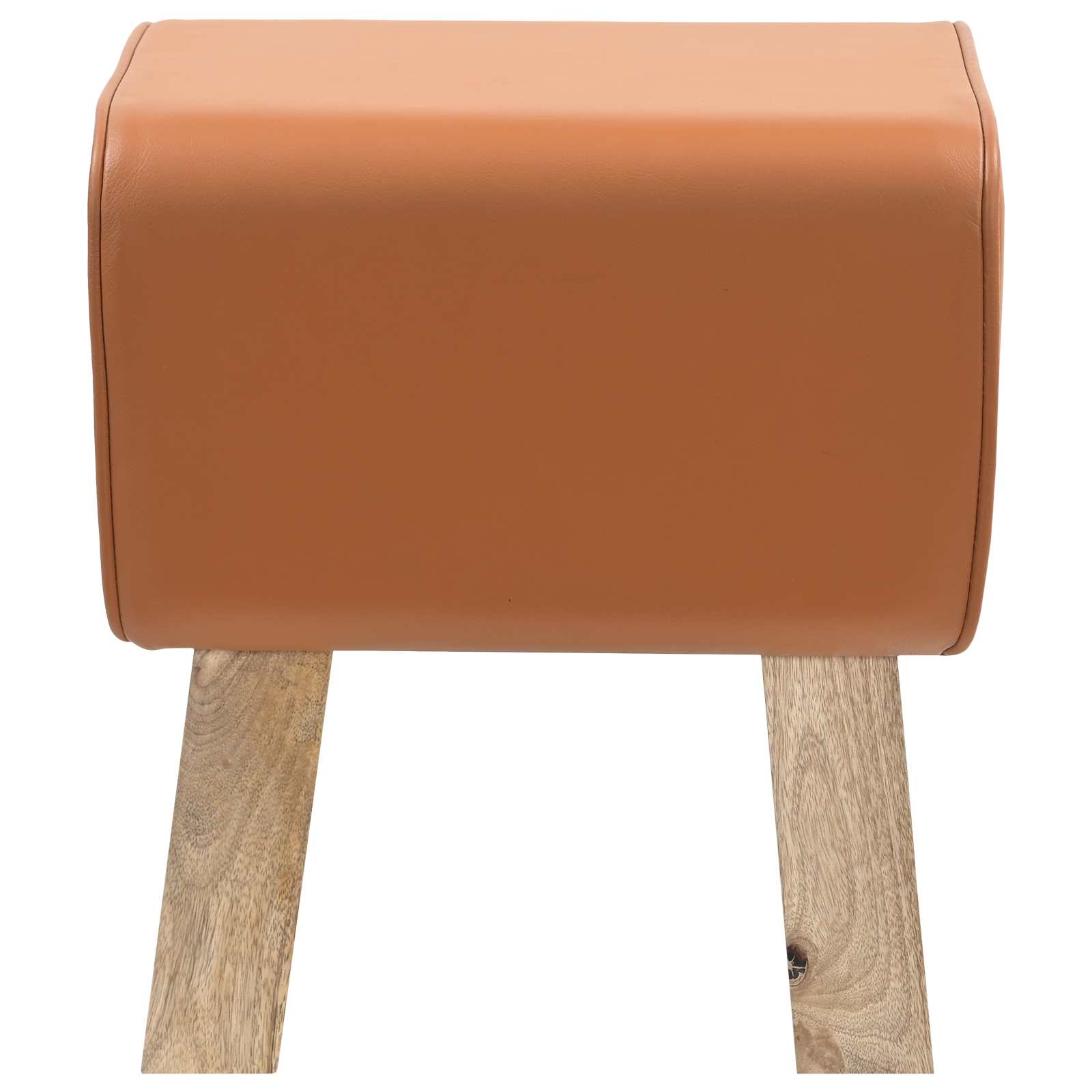 suoliukas 40 x 30 x 45 cm Tikra oda Ruda