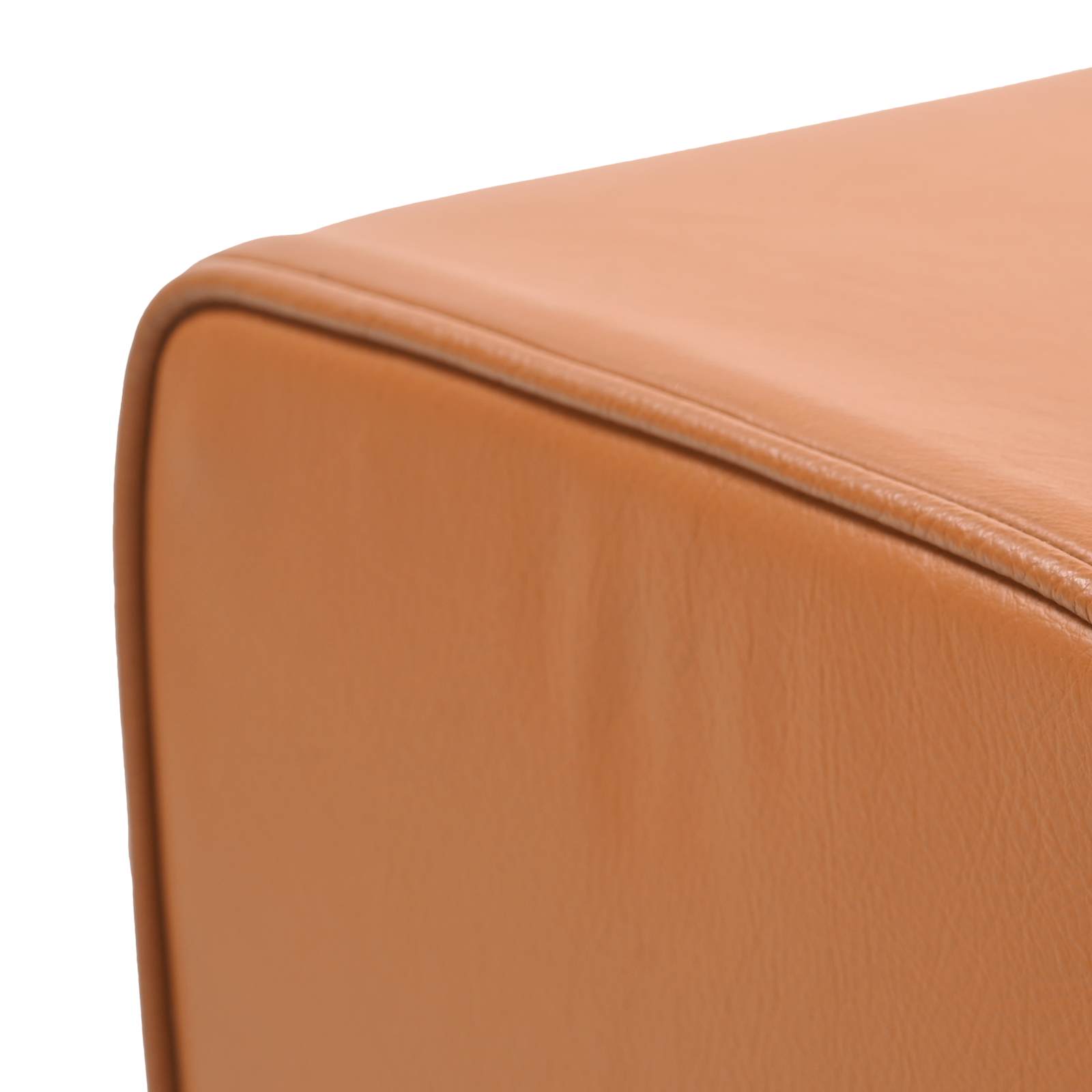 suoliukas 110 x 30 x 45 cm Tikra oda Ruda