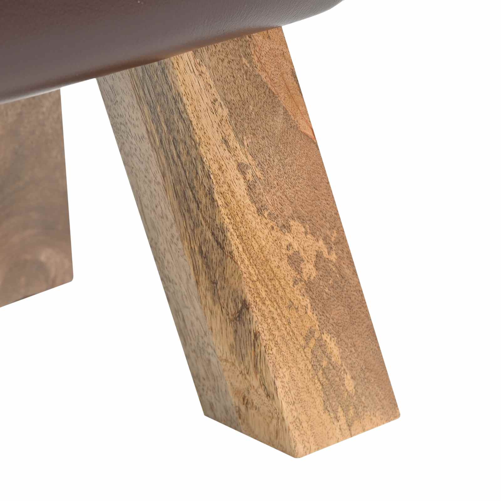 suoliukas 110 x 30 x 45 cm Tikra oda Tamsiai rudas