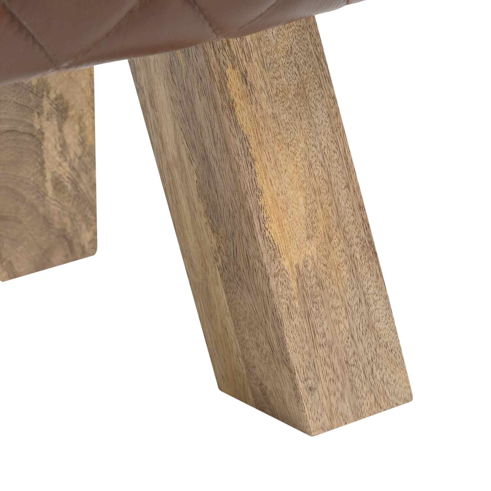 suoliukas 110 x 30 x 45 cm Tikra oda Ruda deimantinė
