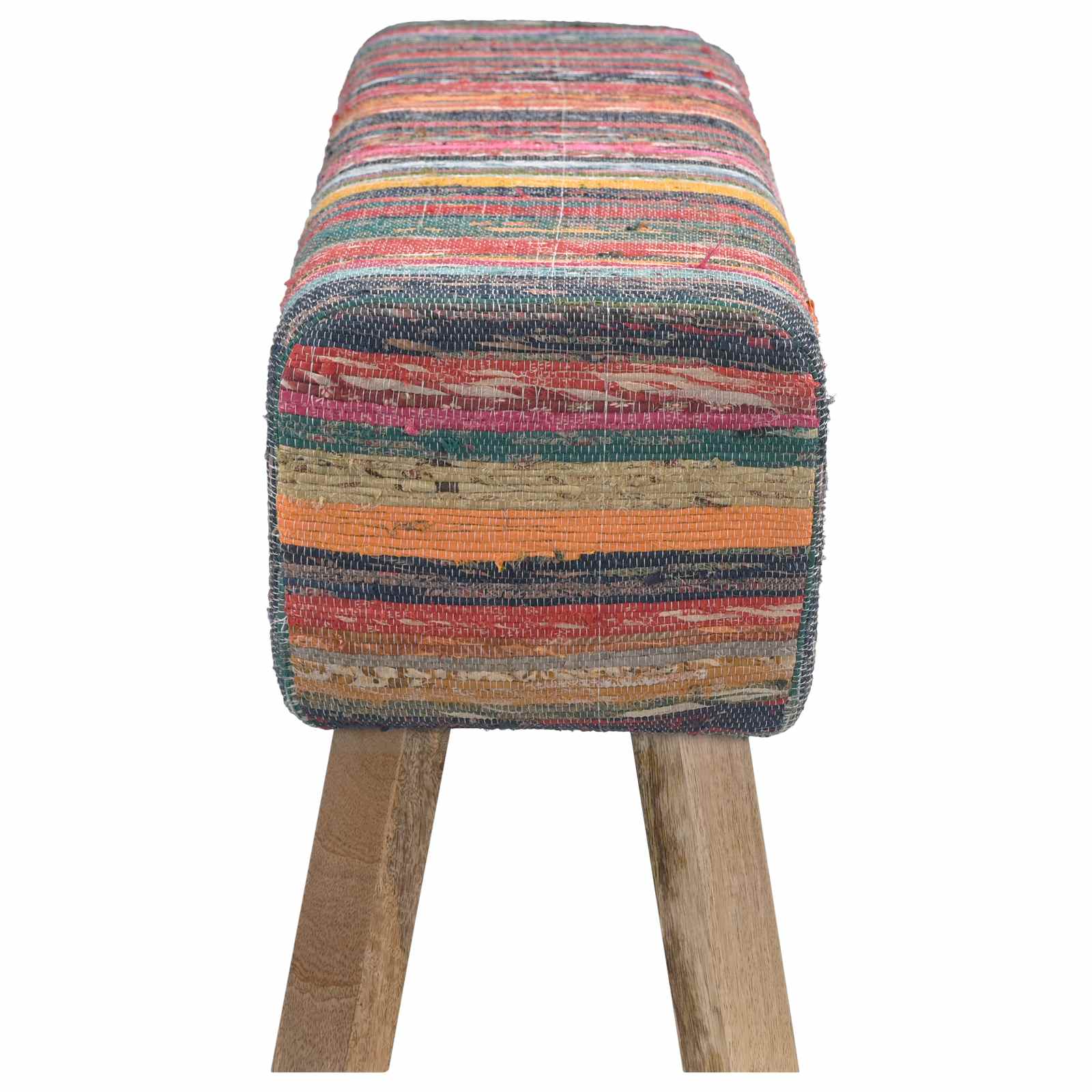 suoliukas 110 x 30 x 45 cm Tikra oda Įvairiaspalvis
