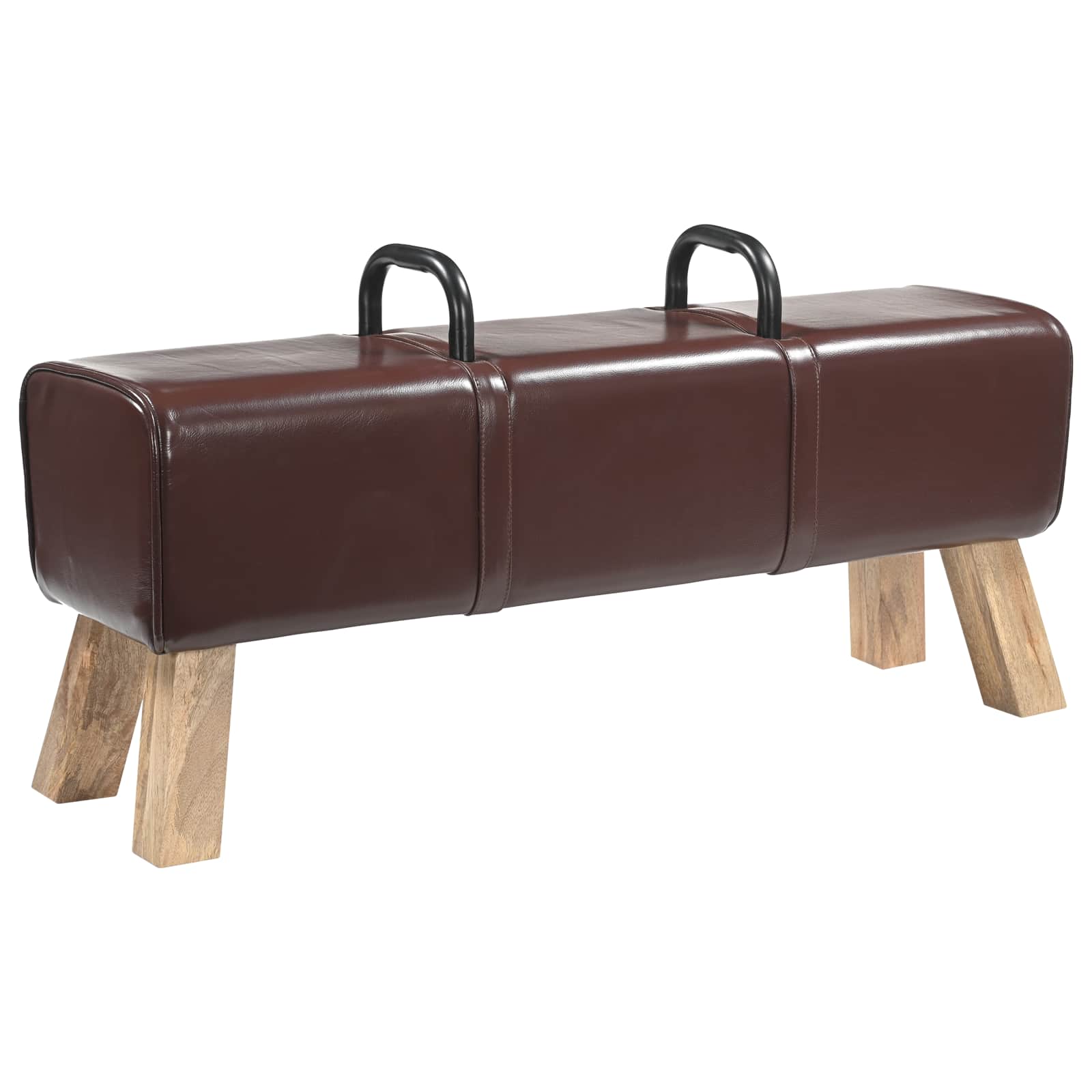 suoliukas Tamsiai rudas 110 x 30 x 45 cm Tikra oda