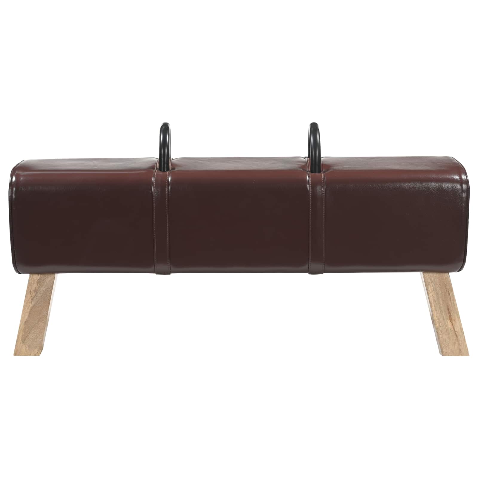 suoliukas Tamsiai rudas 110 x 30 x 45 cm Tikra oda