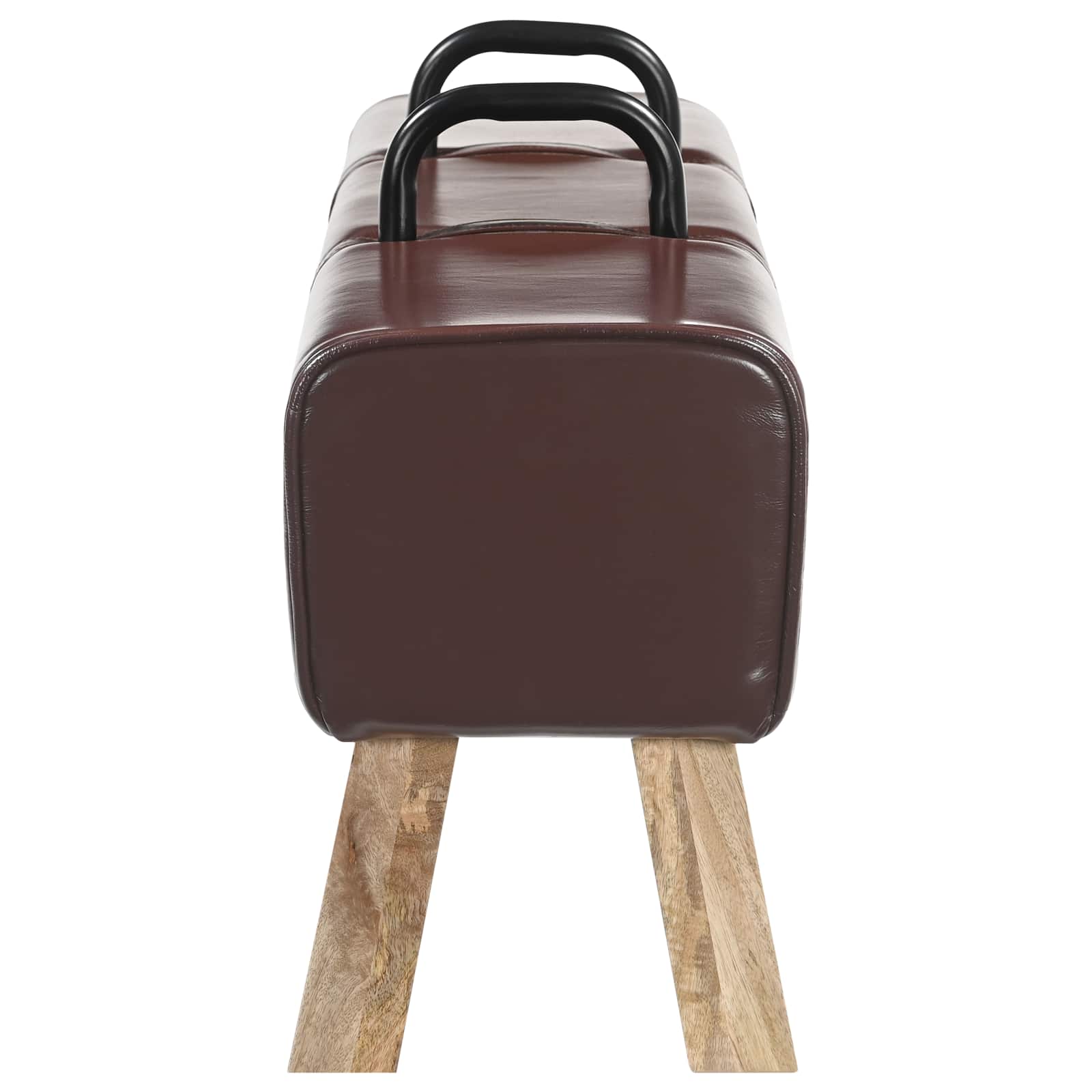suoliukas Tamsiai rudas 110 x 30 x 45 cm Tikra oda