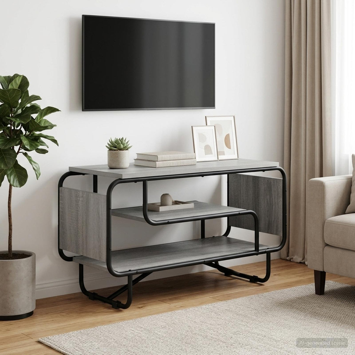 Televizoriaus stovas 80 x 36 x 45 cm Pilka Sonoma