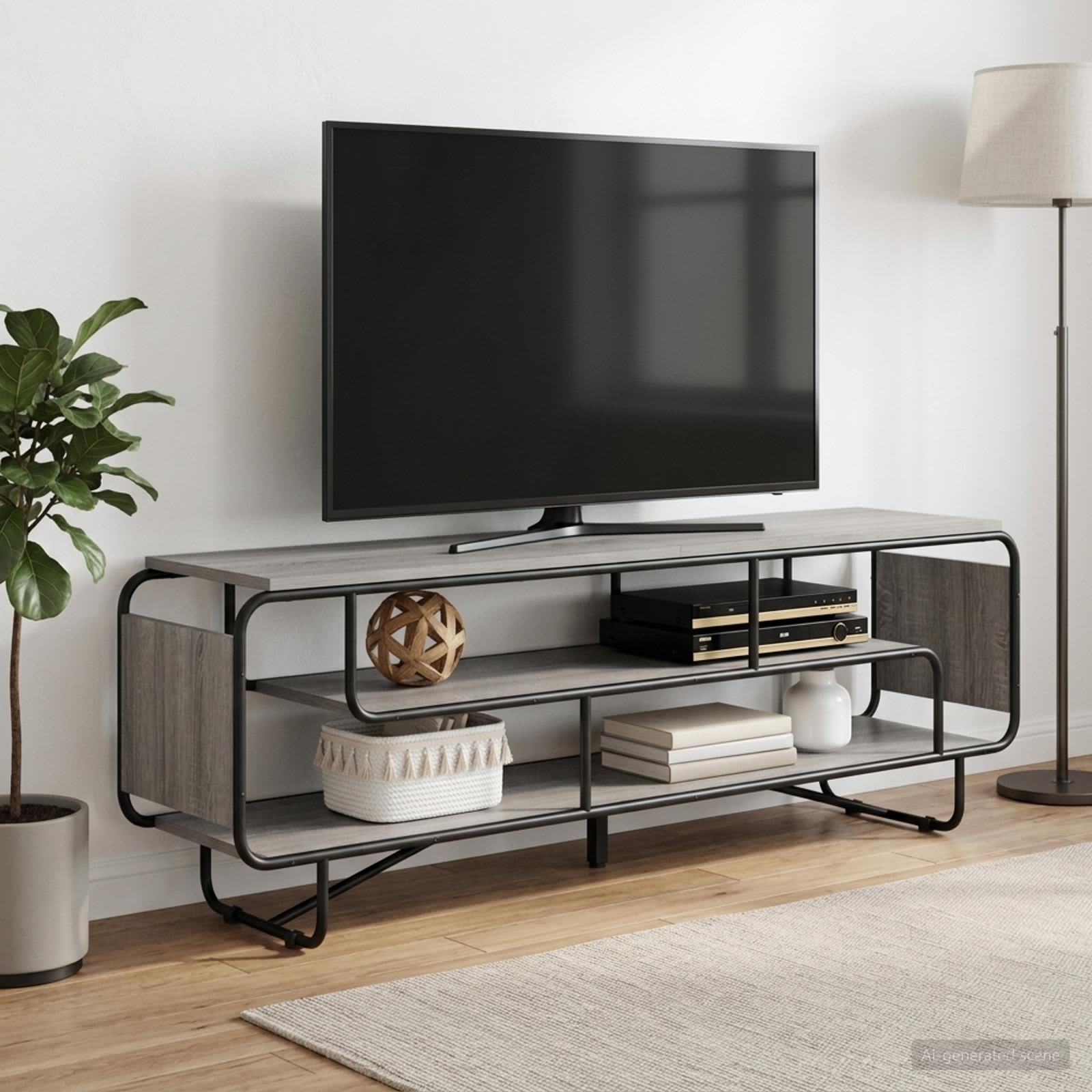 Televizoriaus stovas 180 x 36 x 45 cm Pilka Sonoma