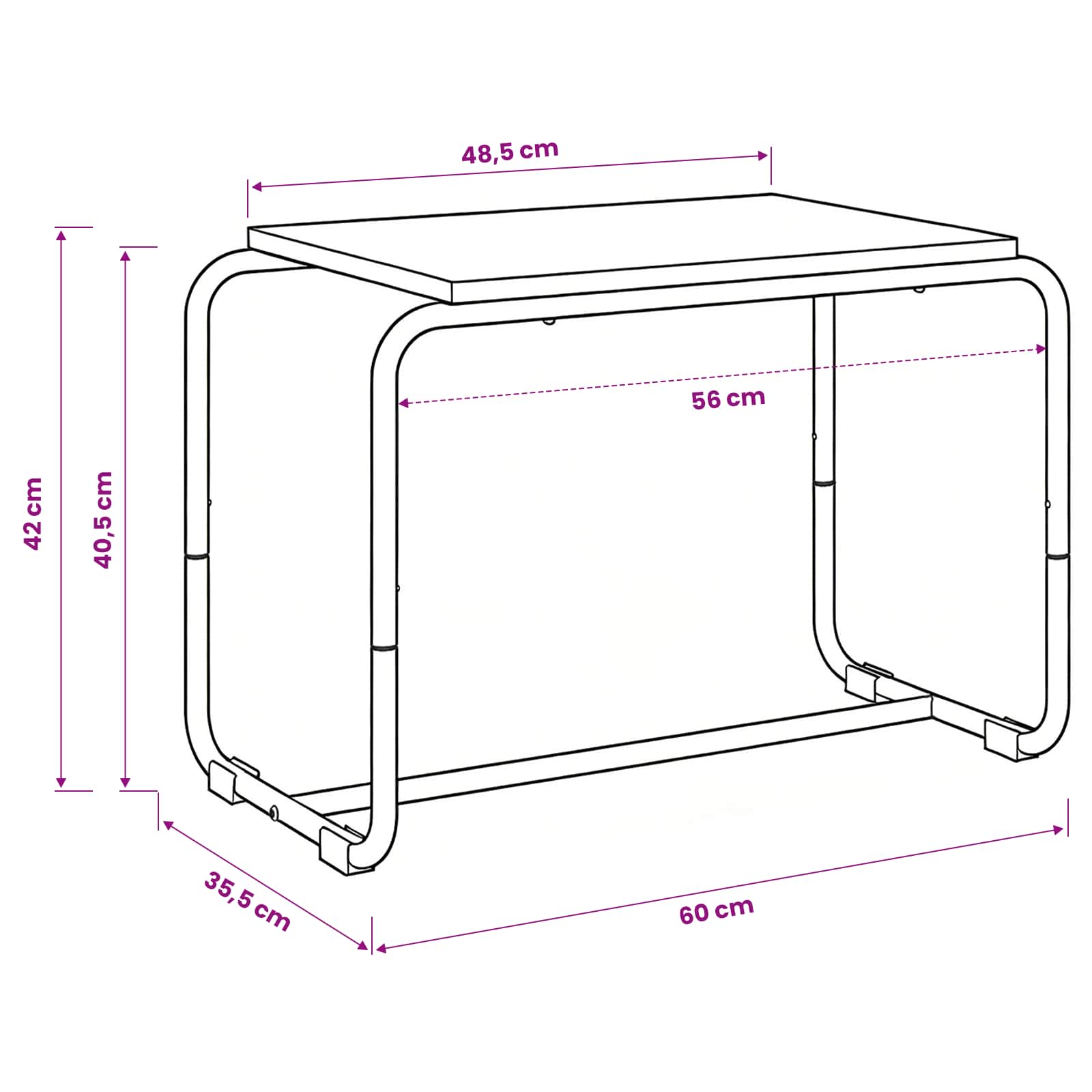 Televizoriaus stovas 60 x 35,5 x 42 cm Pilka Sonoma