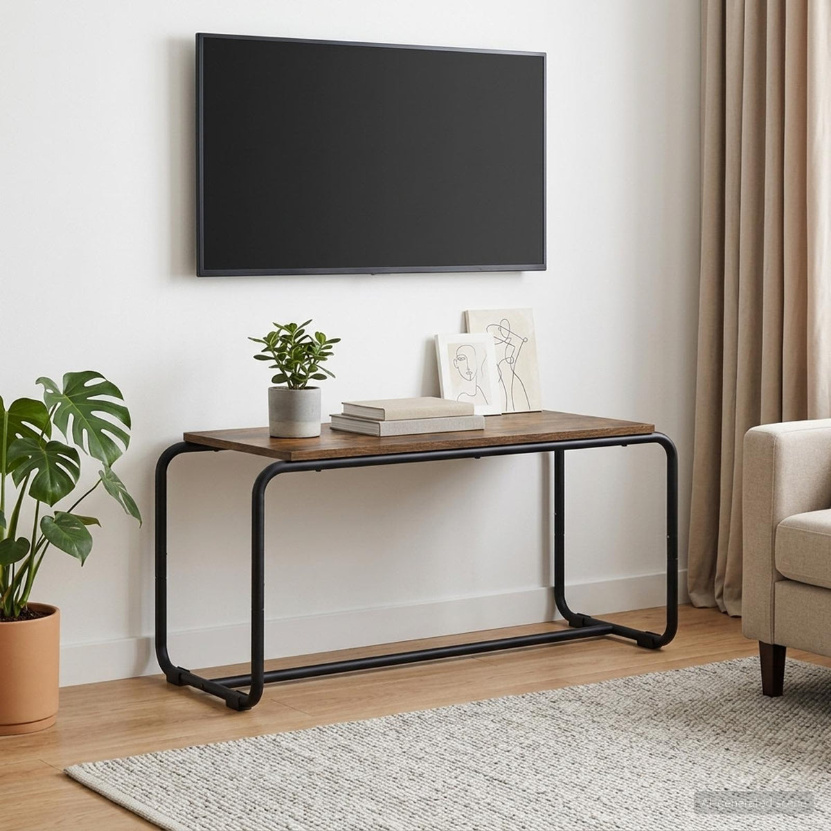 Televizoriaus stovas 80 x 35,5 x 42 cm Dūminio ąžuolo