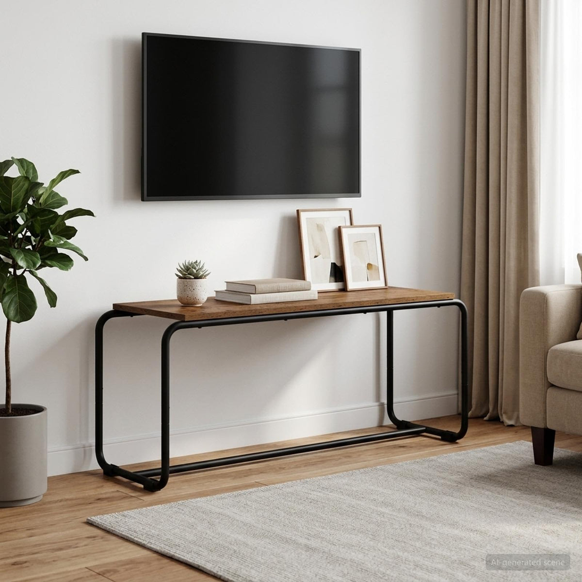 Televizoriaus stovas 98 x 35.5 x 42 cm Ąžuolo mediena