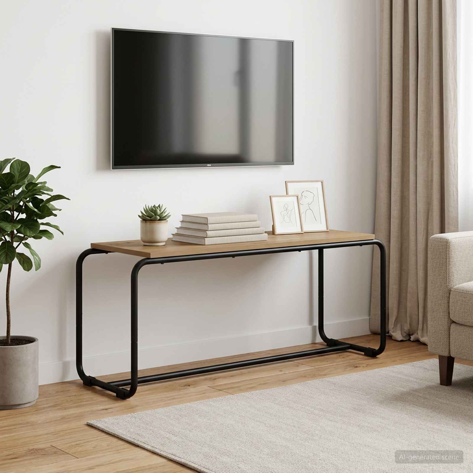 Televizoriaus stovas 98 x 35.5 x 42 cm Artisano ąžuolo