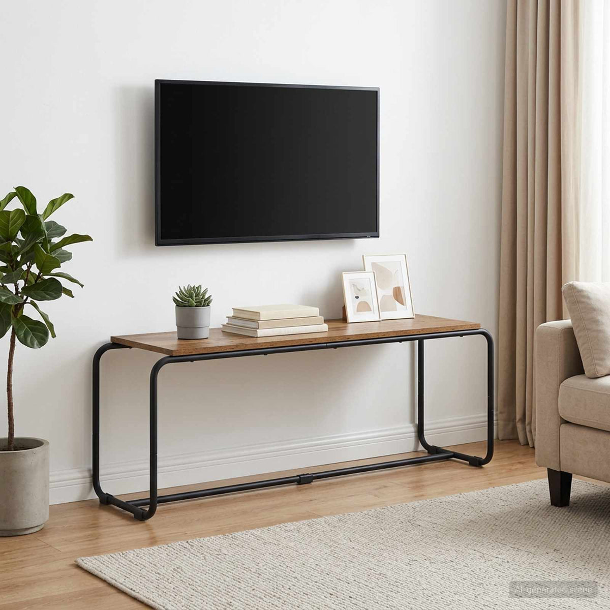 Televizoriaus stovas 113.5 x 35.5 x 42 cm Ąžuolo mediena