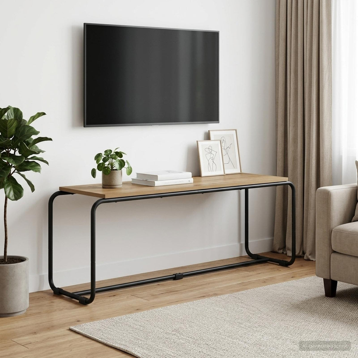 Televizoriaus stovas 113.5 x 35.5 x 42 cm Artisano ąžuolo