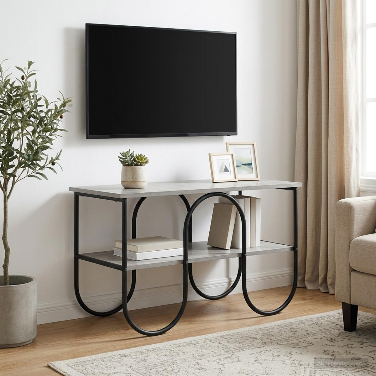 TV staliukas 80 x 40 x 50 cm Pilka Sonoma Apdirbta mediena
