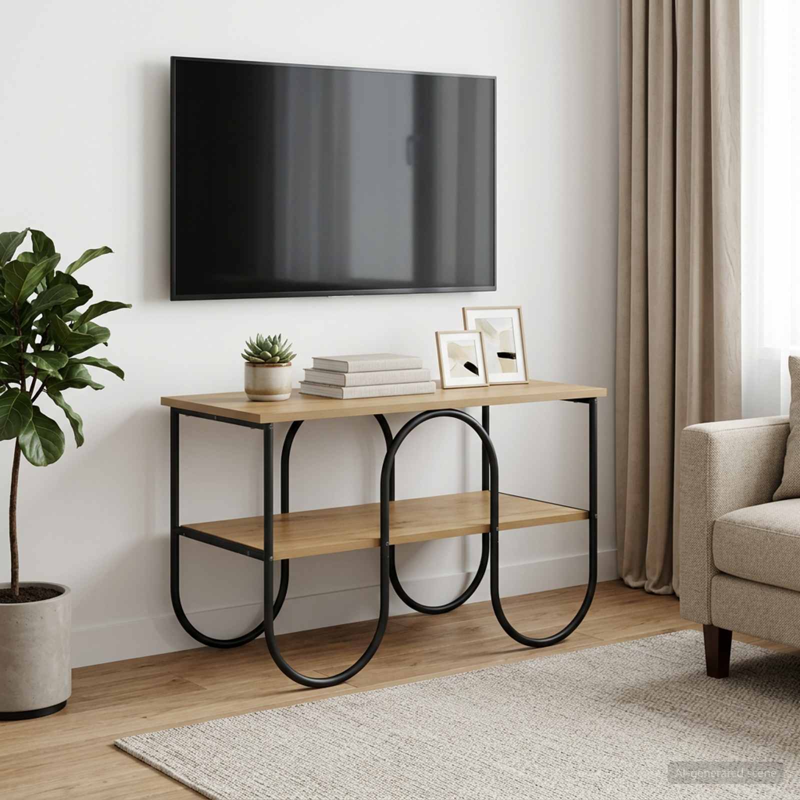 TV staliukas 80 x 40 x 50 cm Artisano ąžuolo Apdirbta mediena
