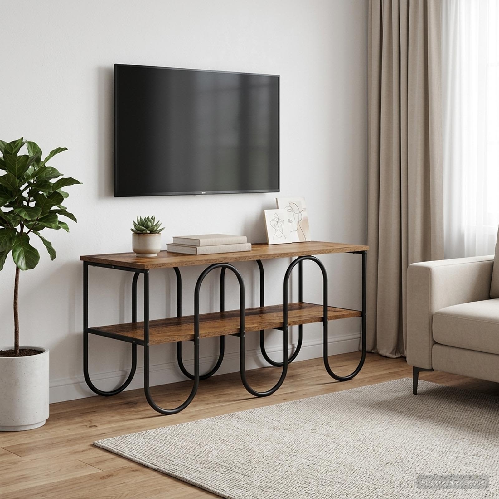 TV staliukas 100 x 40 x 50 cm Ąžuolo mediena Apdirbta mediena