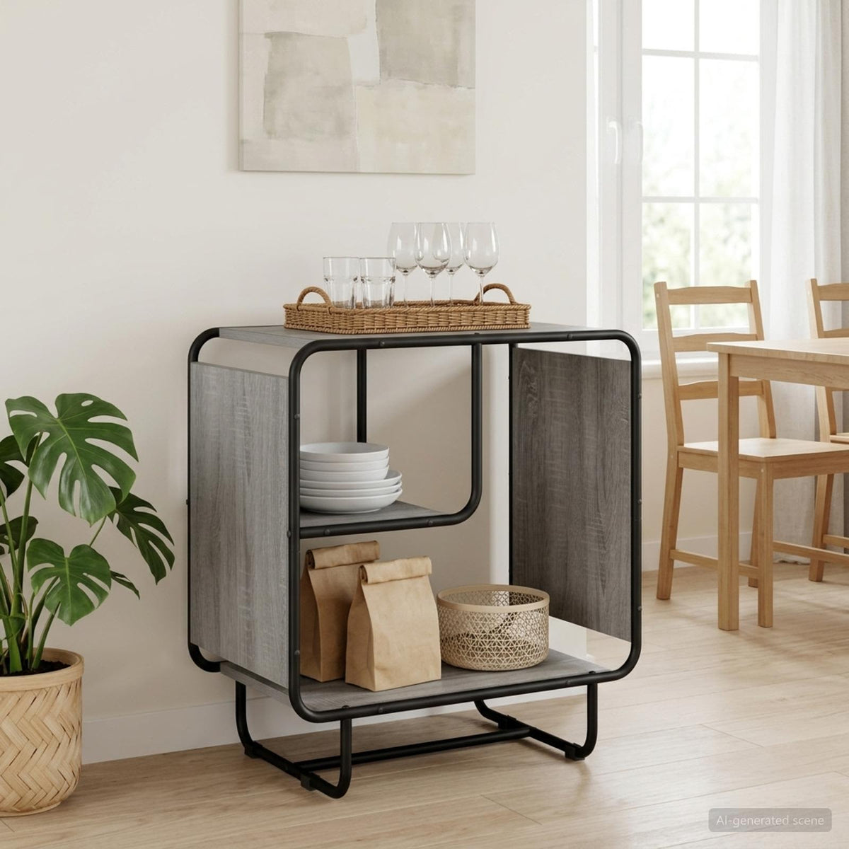 Komoda Pilka Sonoma 60 x 37,5 x 64,5 cm Apdorota mediena
