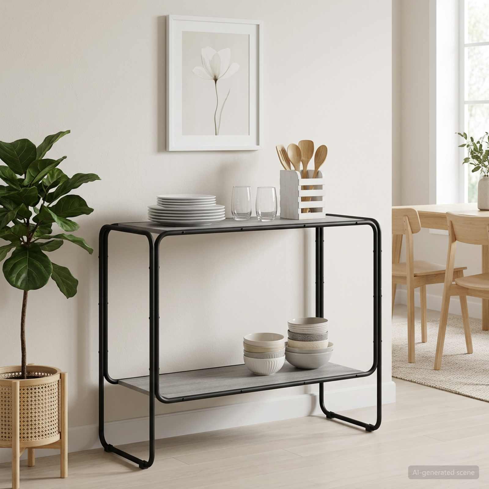 Komoda Pilka Sonoma 93.5 x 38 x 75 cm Apdirbta mediena