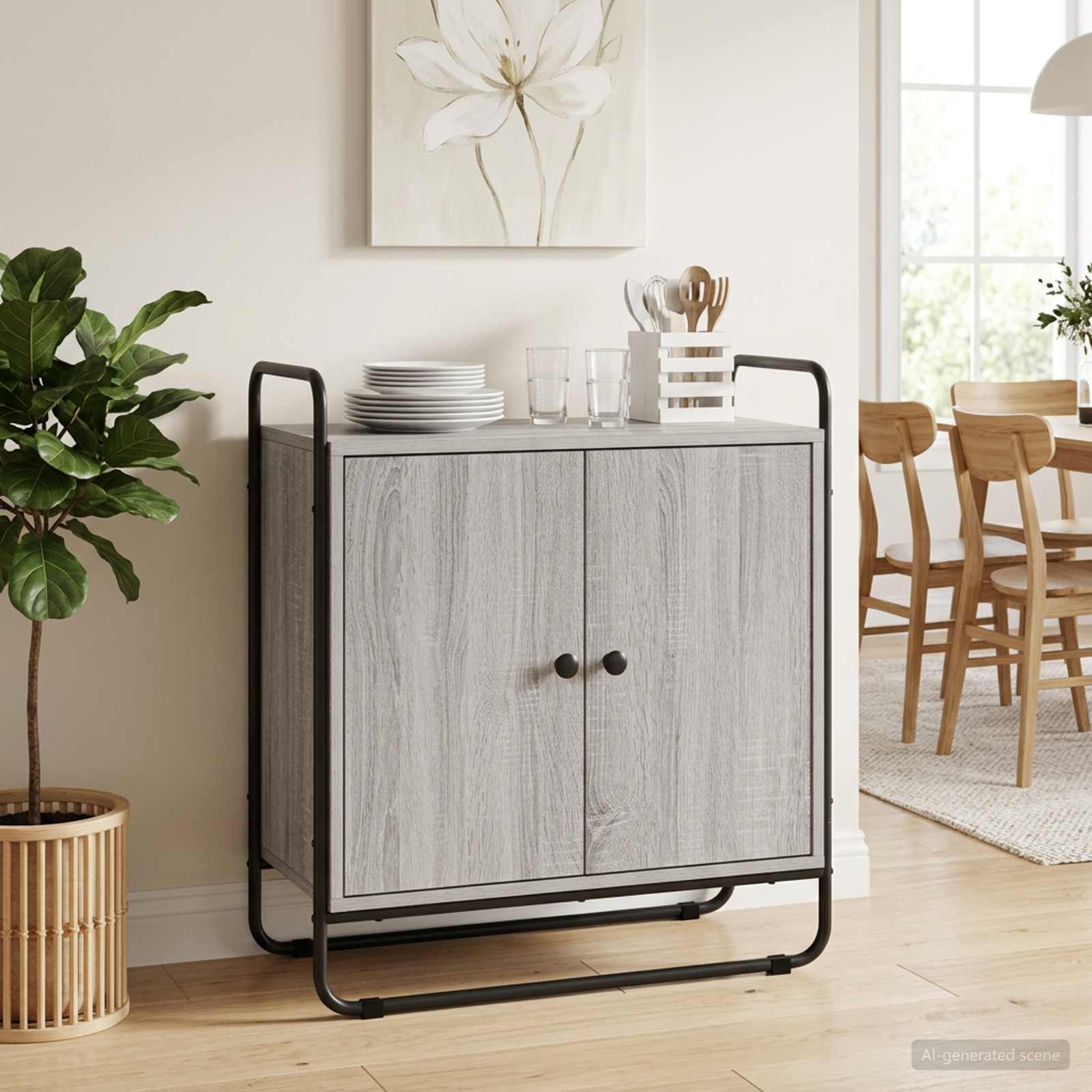 Indauja Pilka Sonoma 68 x 35 x 75 cm Apdirbta mediena