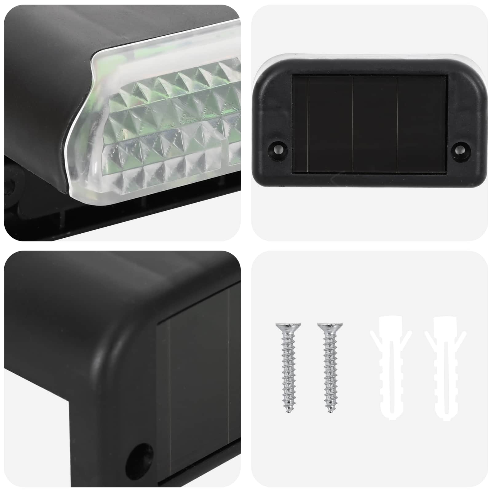 Lauko saulės šviestuvai su žemės kuolu 8 pcs Šilta balta 4,5 cm