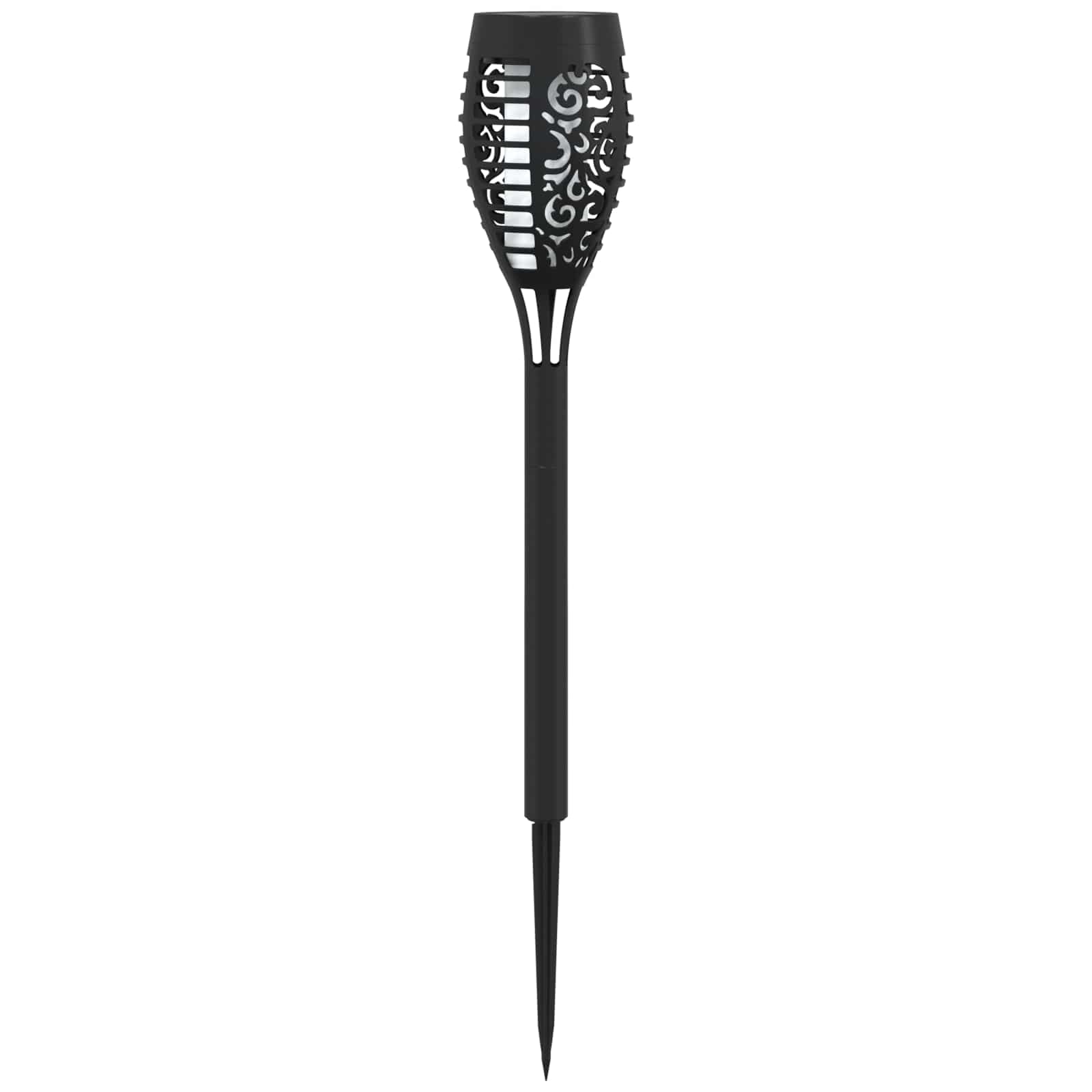 Lauko saulės šviestuvai su žemės kuolu 6 pcs Šilta balta ABS
