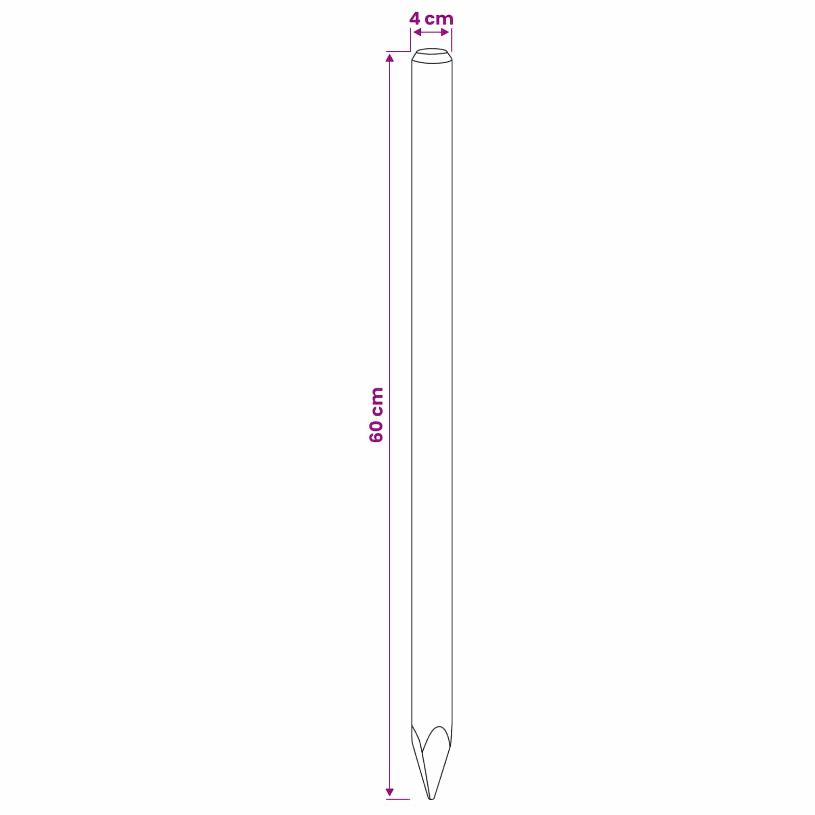 Tvorelių stulpai 15 vnt. Žalia 60 cm Pušies medienos masyvas