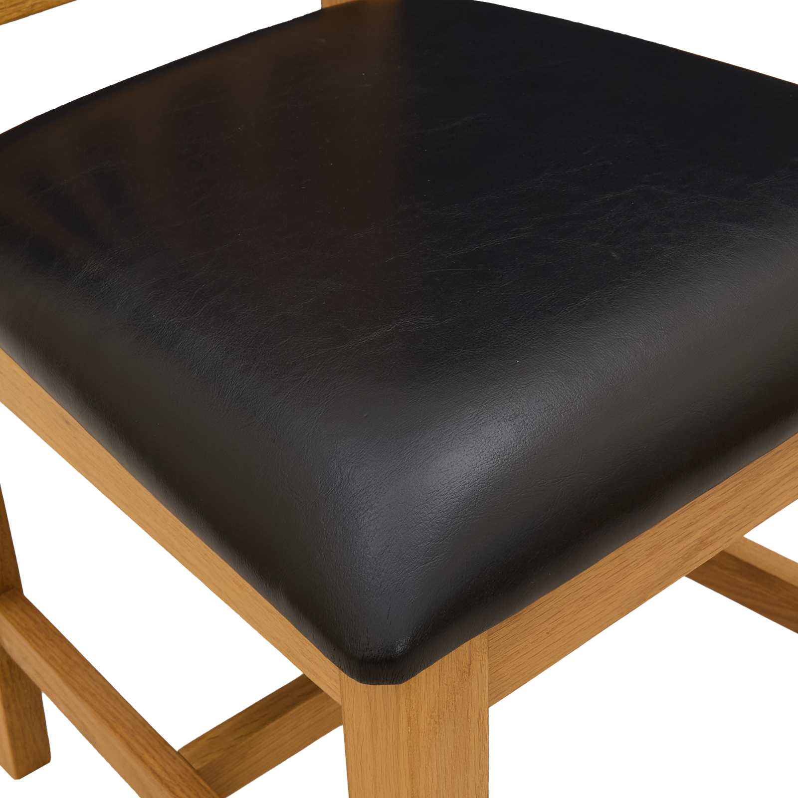 Valgomasis krėslas 2 pcs Kietas ąžuolo medis Juoda