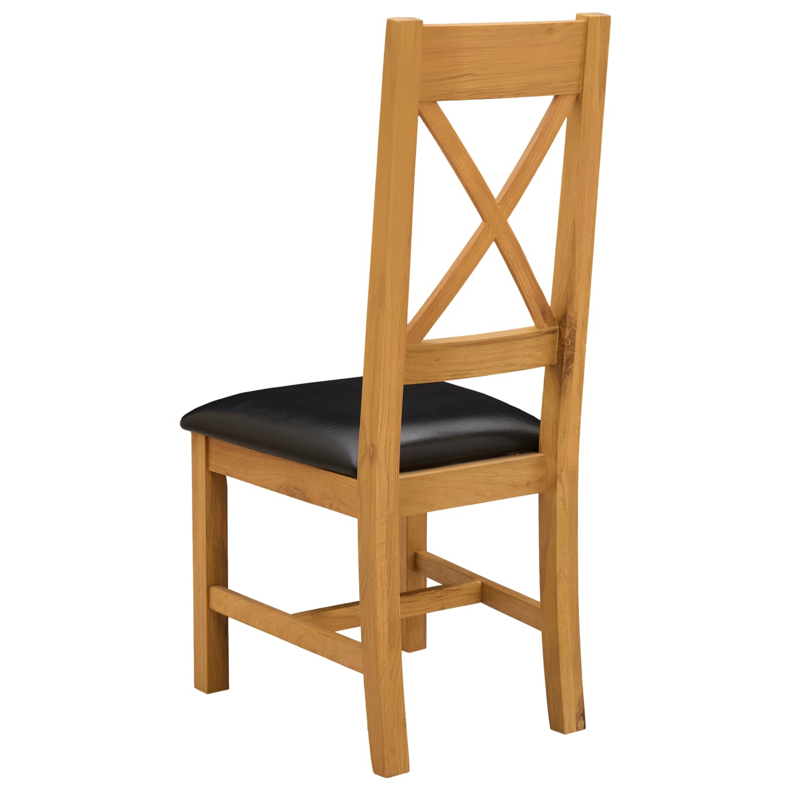 Valgomasis krėslas 2 pcs Kietas ąžuolo medis Juoda