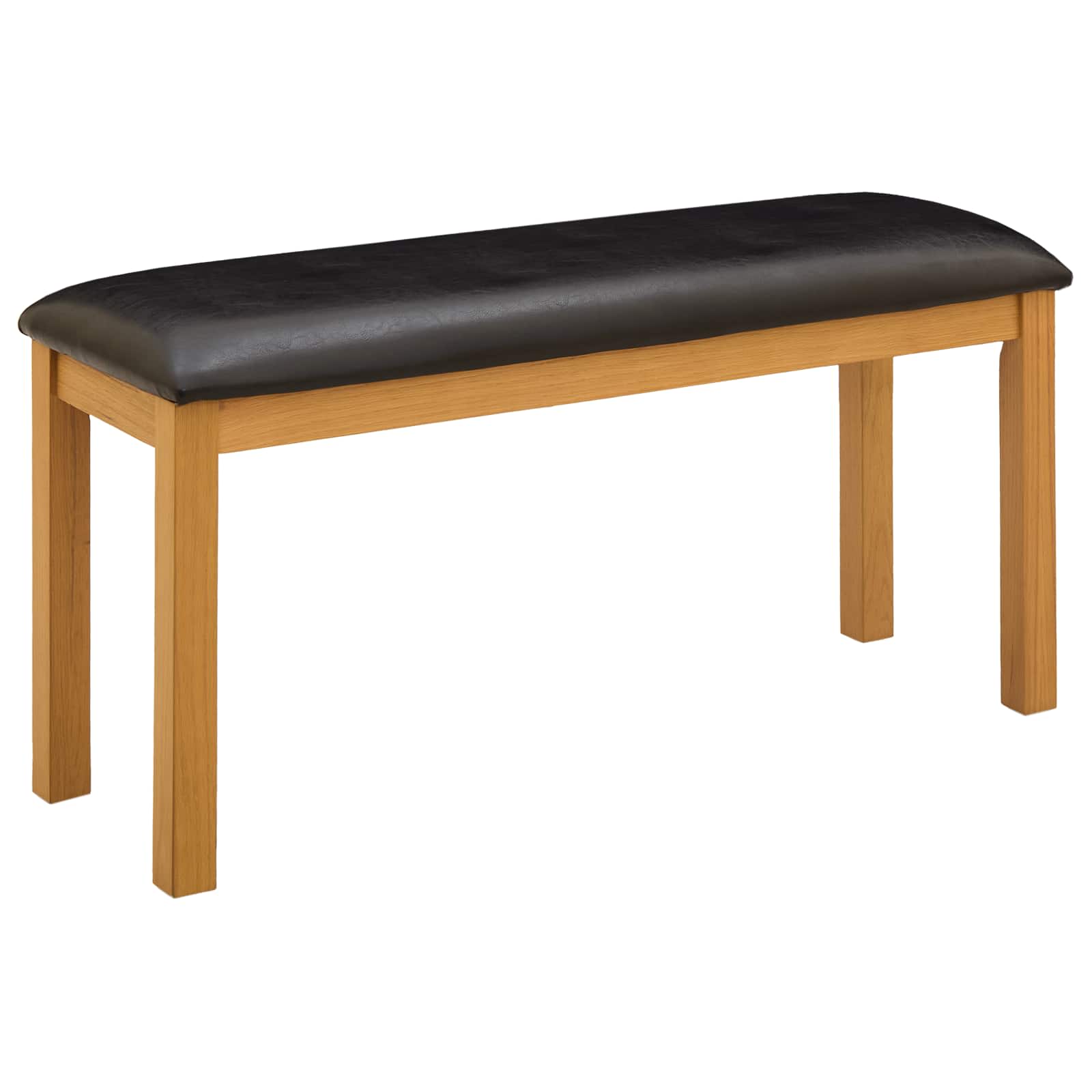 Valgomojo suolas 95 x 32 x 45 cm Kietas ąžuolo medis Juoda