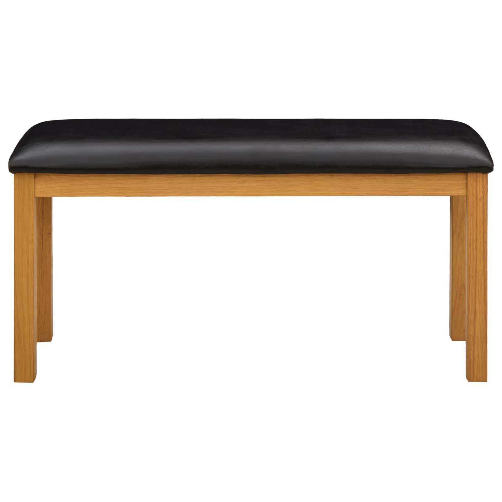 Valgomojo suolas 95 x 32 x 45 cm Kietas ąžuolo medis Juoda