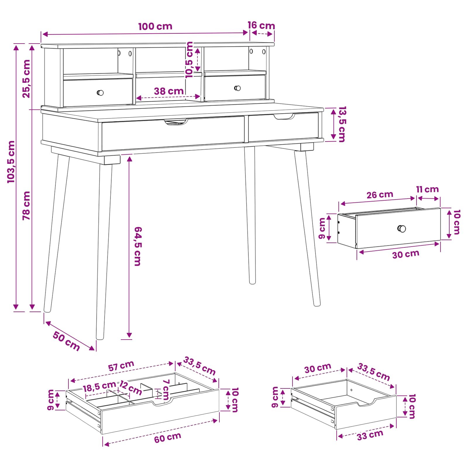 Tualetės rinkinys FAUSKE 2 pcs Balta 100 x 50 x 103,5 cm