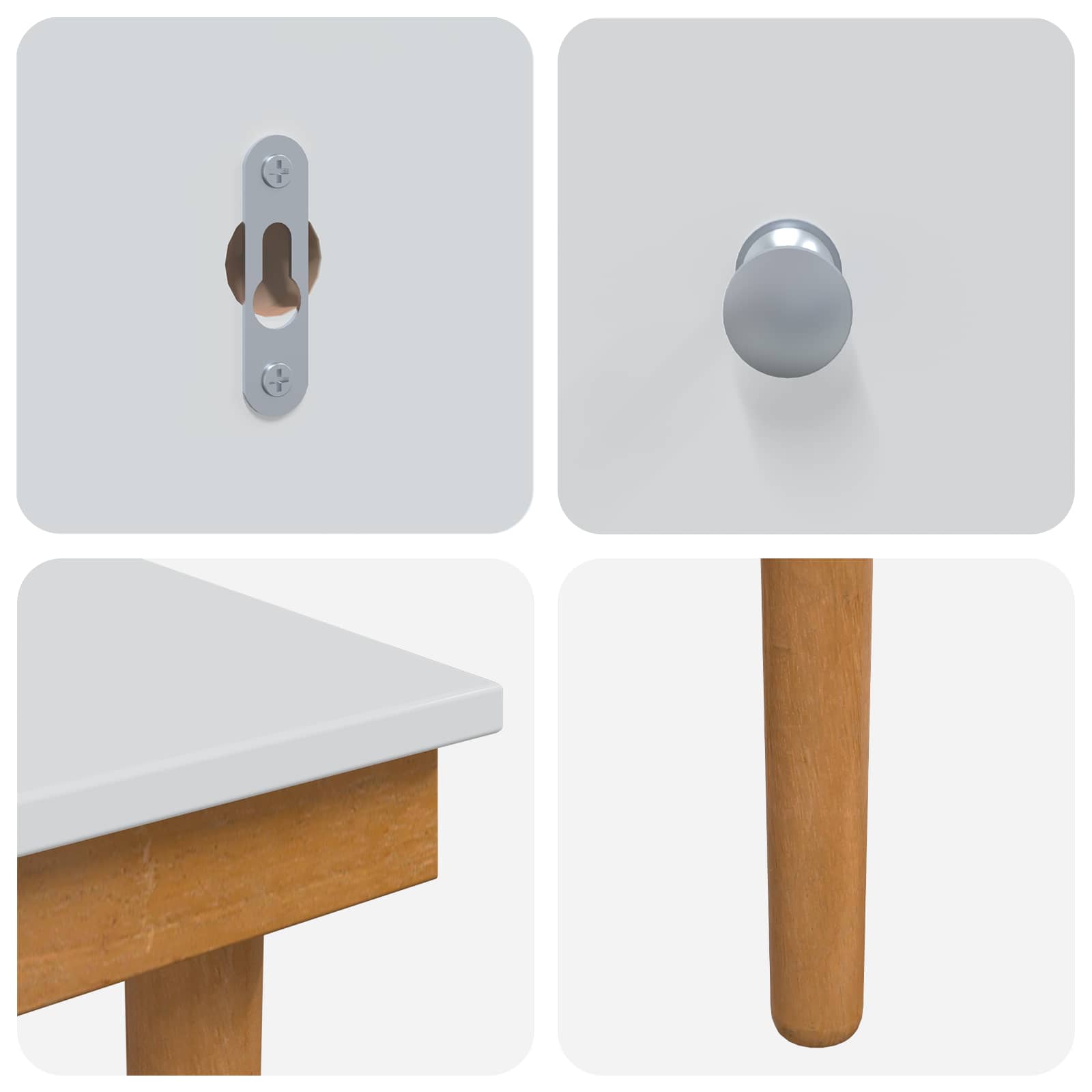 Tualetės rinkinys FAUSKE 4 pcs Balta 76 x 50 x 143 cm