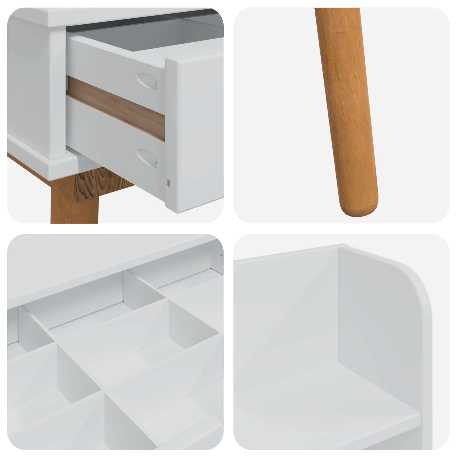 Tualetės rinkinys FAUSKE 4 pcs Balta 76 x 50 x 143 cm