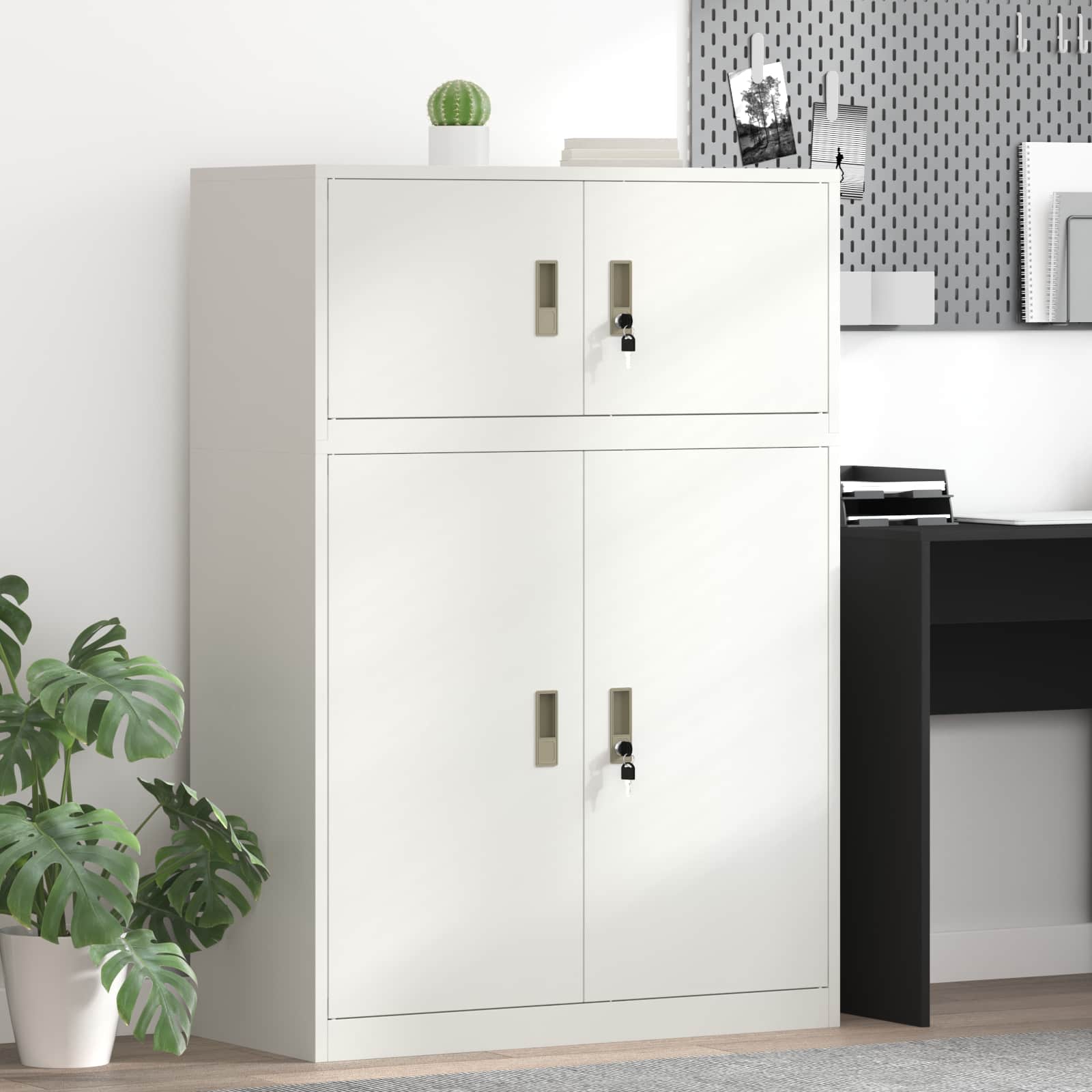 Oppbevaringsskap 2 vnt. Baltas 90 x 40 x 130 cm Plienas