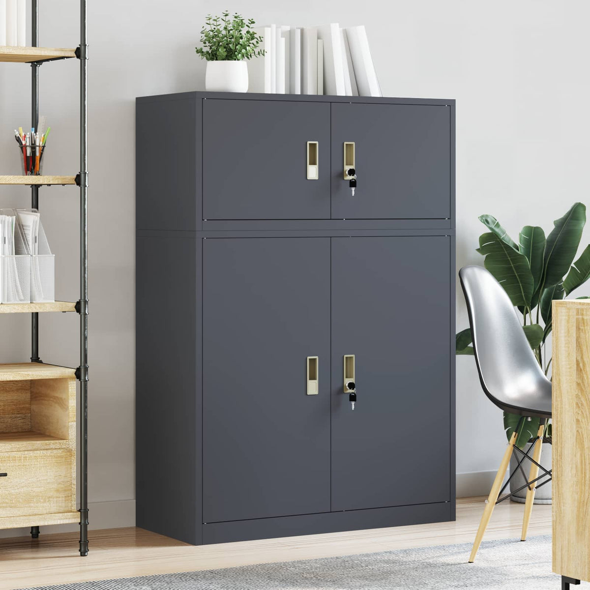 Oppbevaringsskap 2 vnt. Antracitas 90 x 40 x 145 cm Plienas
