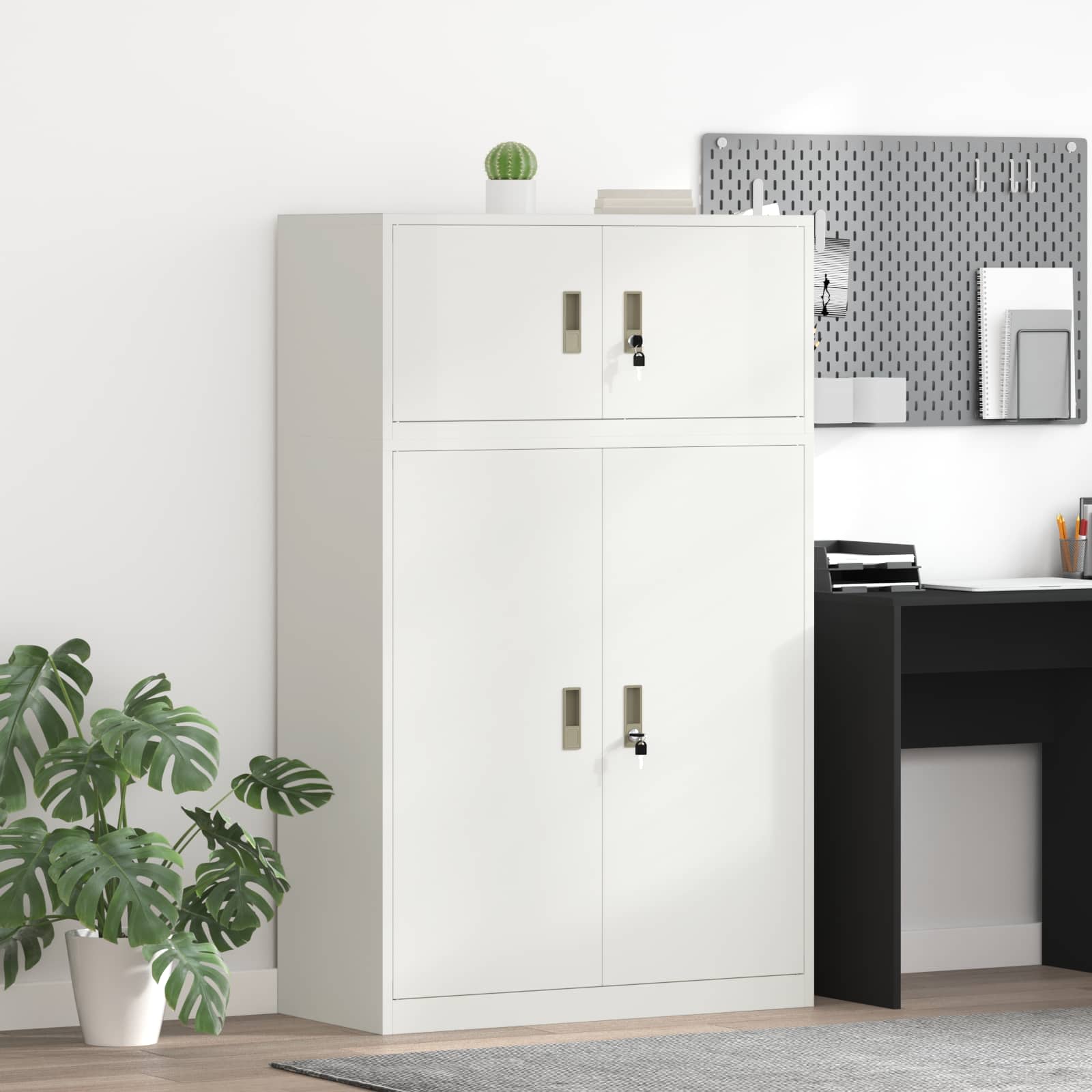 Oppbevaringsskap 2 vnt. Baltas 90 x 40 x 145 cm Plienas