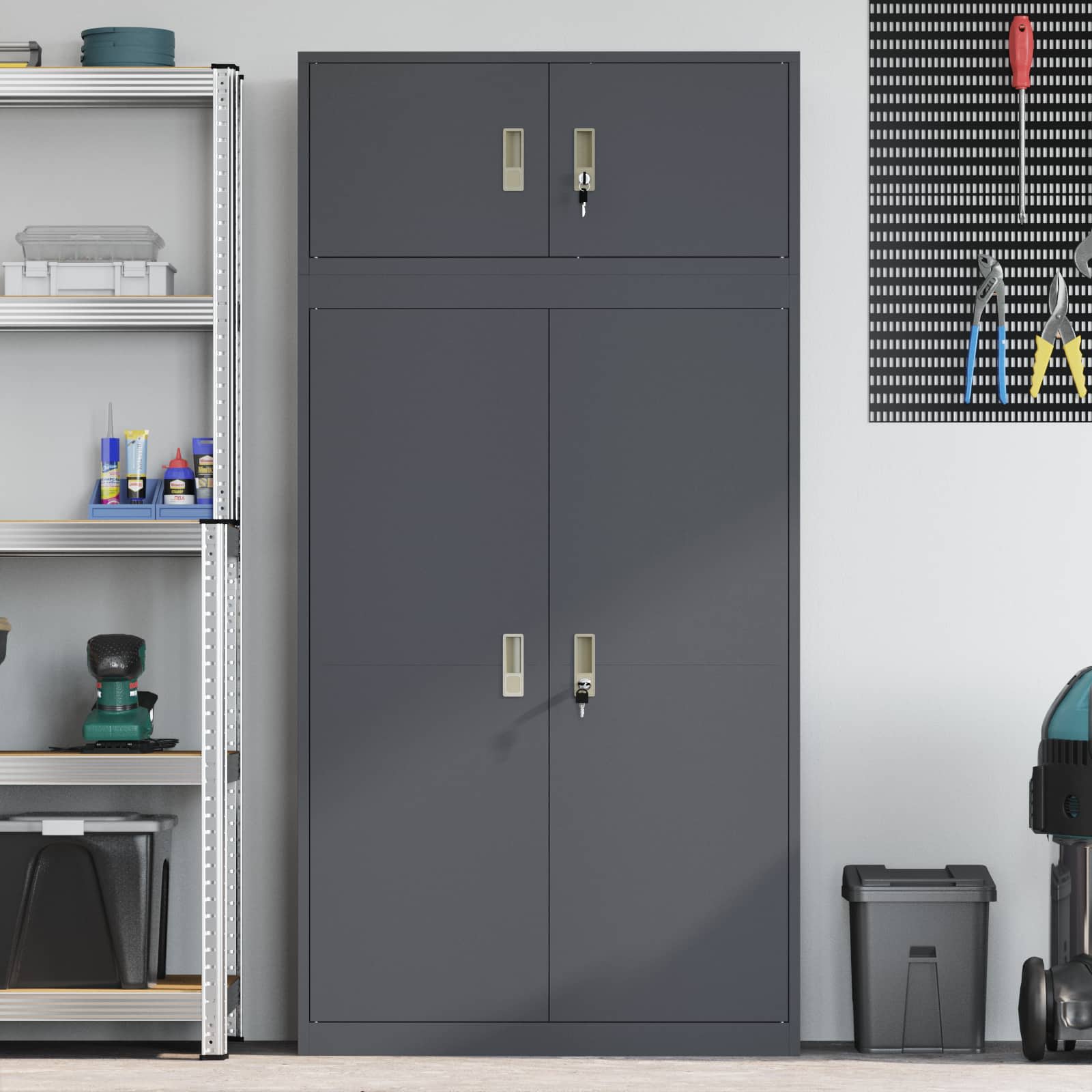 Oppbevaringsskap 2 vnt. Antracitas 90 x 40 x 180 cm Plienas