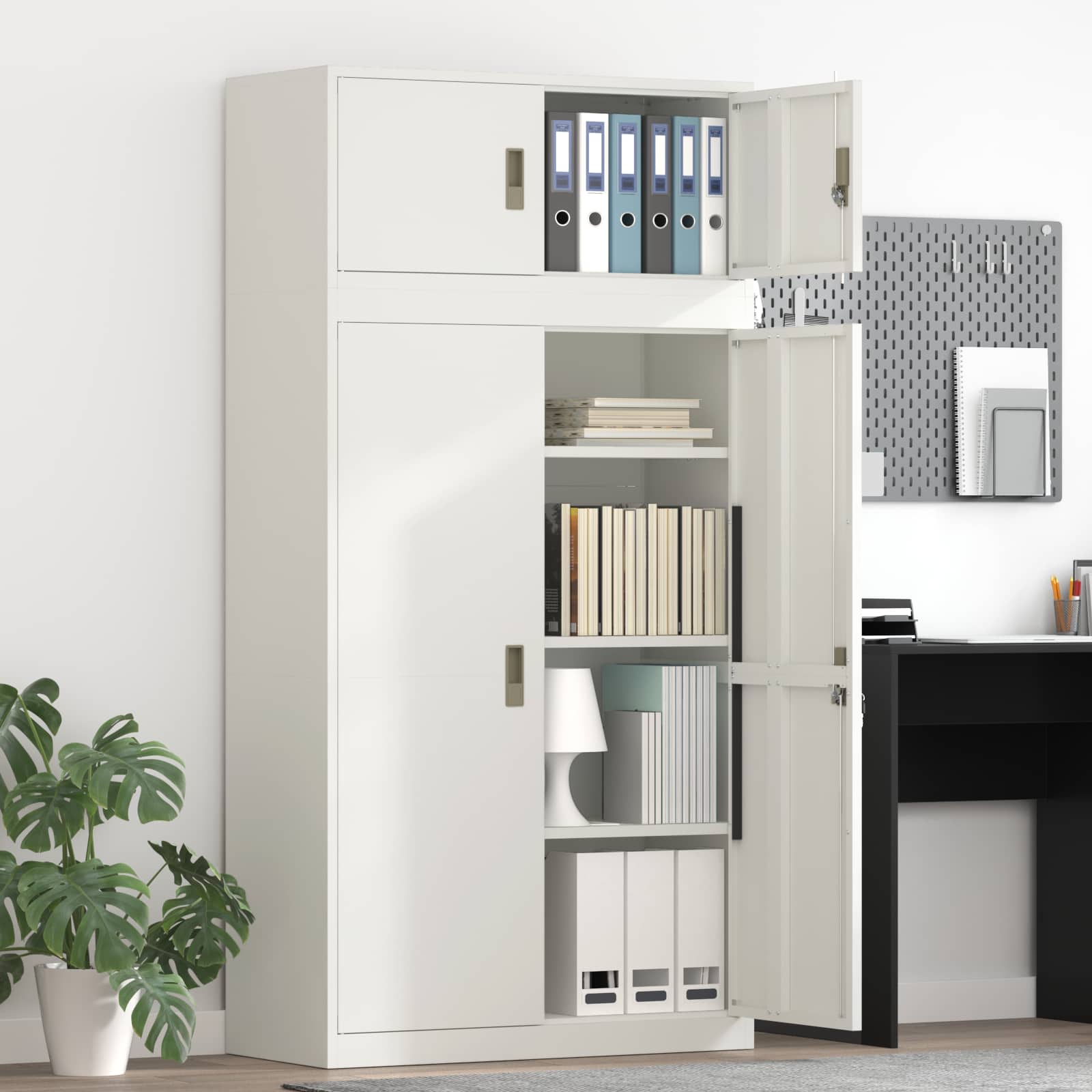 Oppbevaringsskap 2 vnt. Baltas 90 x 40 x 180 cm Plienas