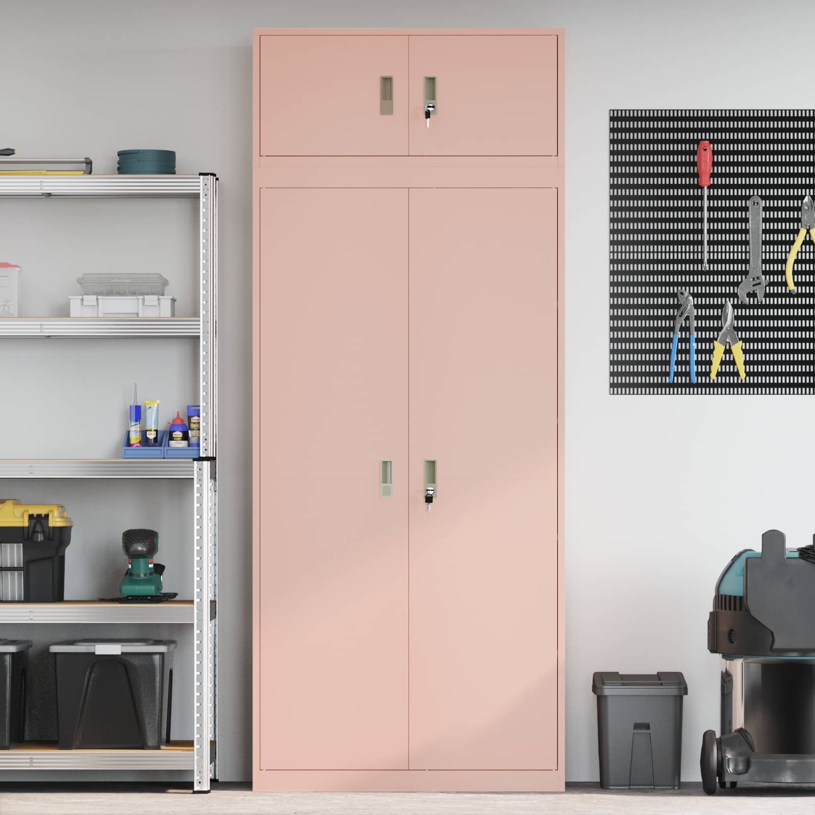 Oppbevaringsskap 2 vnt. Rožinė 90 x 40 x 220 cm Plienas