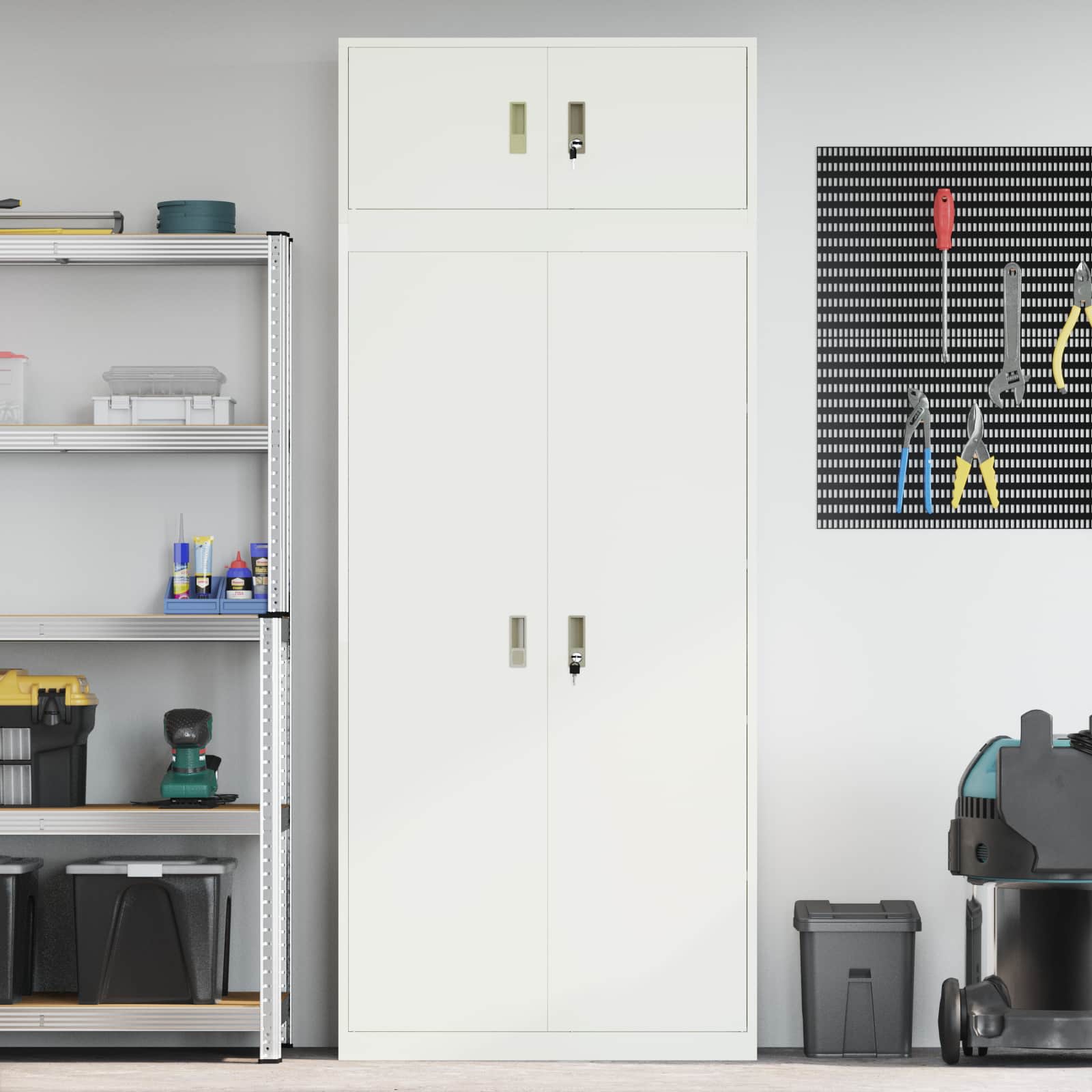 Oppbevaringsskap 2 vnt. Baltas 90 x 40 x 220 cm Plienas
