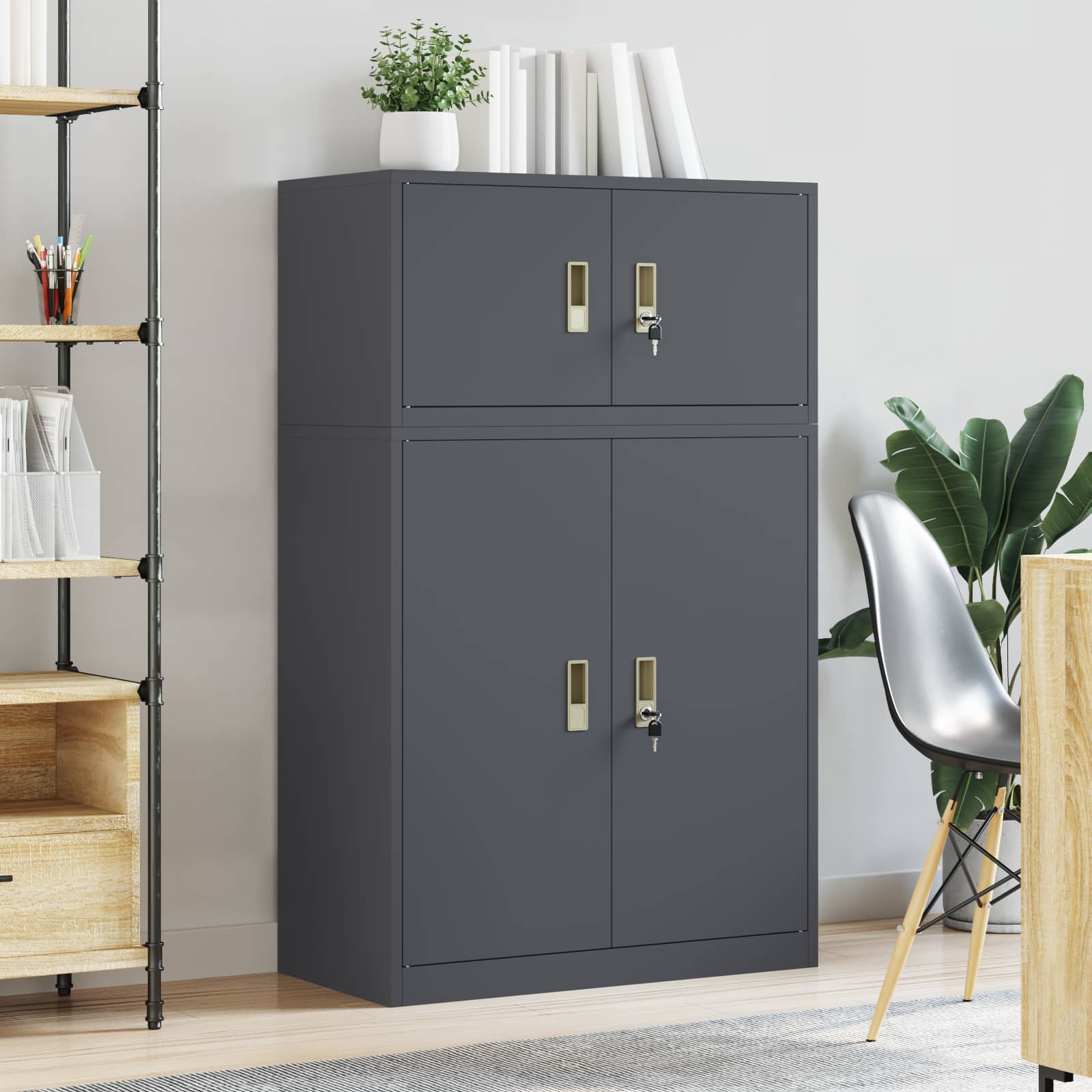 Oppbevaringsskap 2 vnt. Antracitas 80 x 40 x 130 cm Plienas