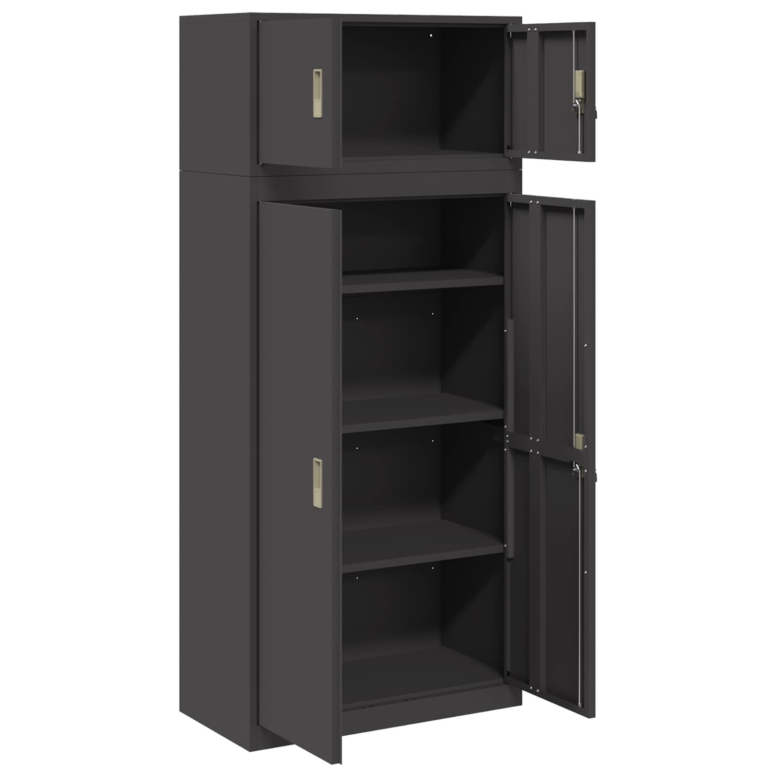 Oppbevaringsskap 2 vnt. Juodas 80 x 40 x 180 cm Plienas