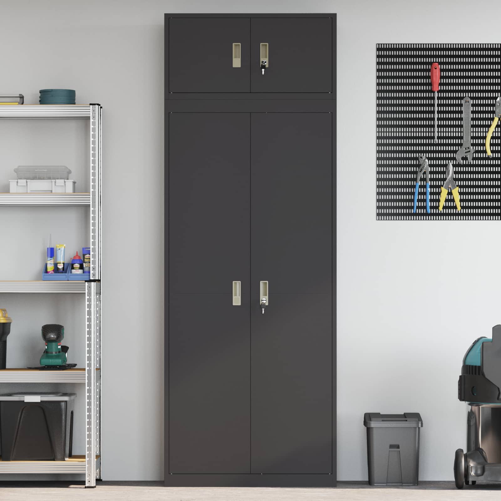 Oppbevaringsskap 2 vnt. Juodas 80 x 40 x 220 cm Plienas