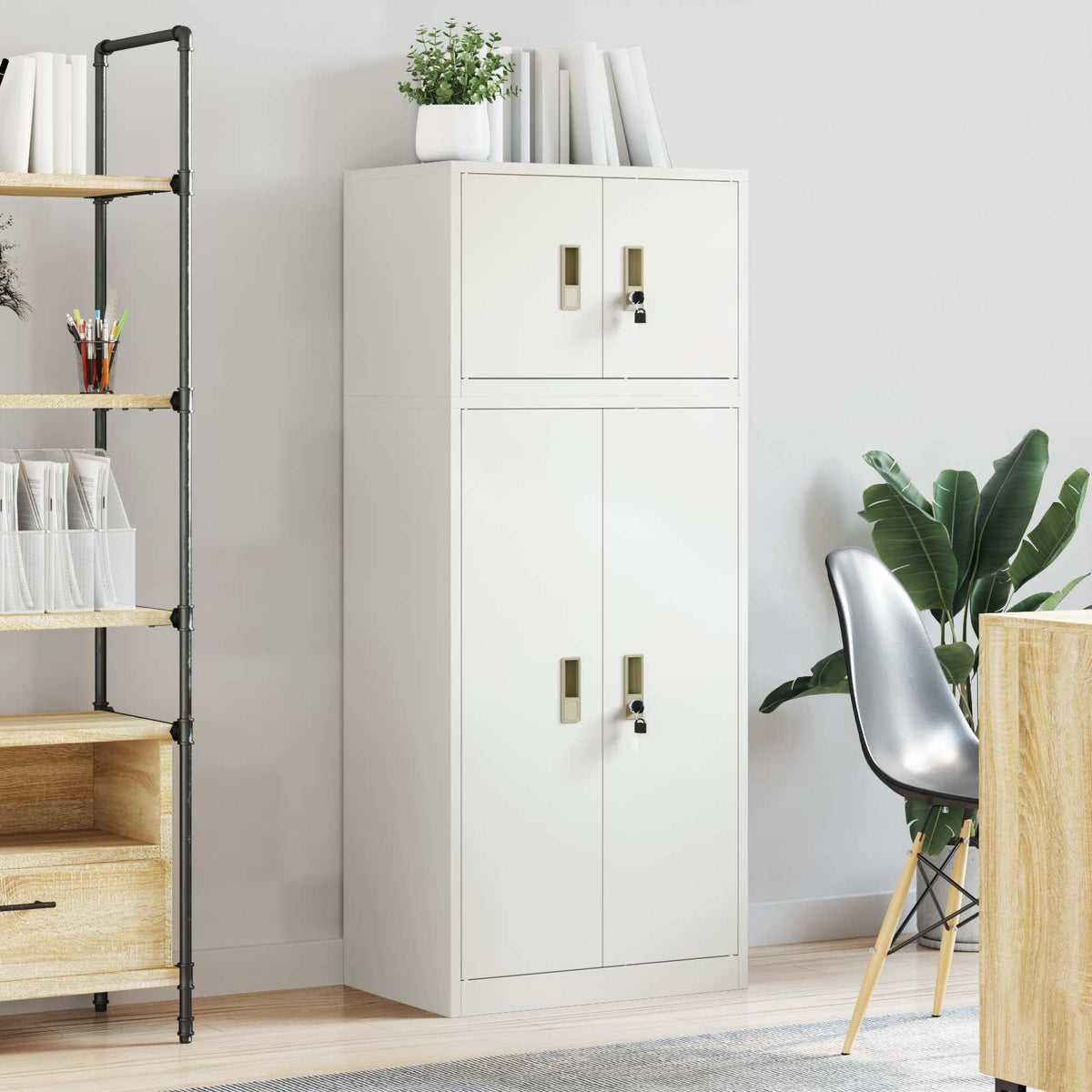 Oppbevaringsskap 2 vnt. Baltas 60 x 40 x 145 cm Plienas