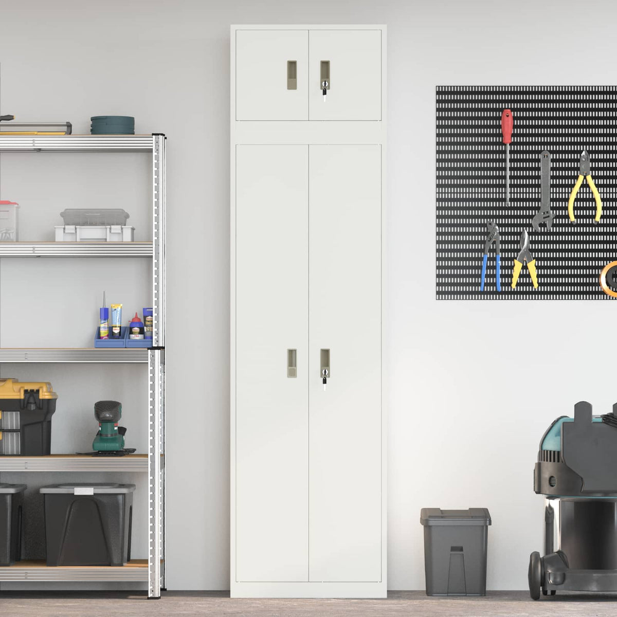 Oppbevaringsskap 2 vnt. Baltas 60 x 40 x 220 cm Plienas