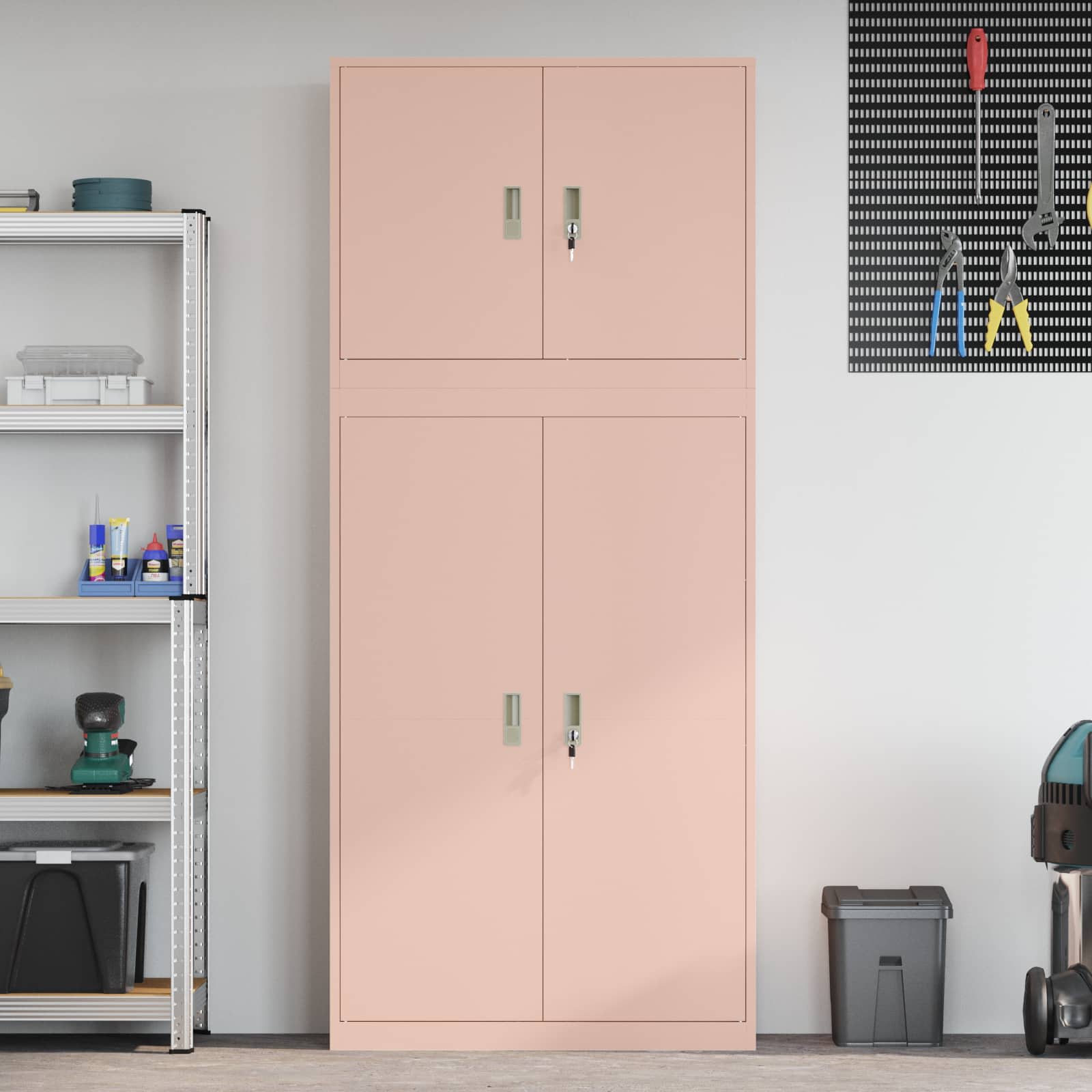Oppbevaringsskap 2 vnt. Rožinė 90 x 40 x 210 cm Plienas