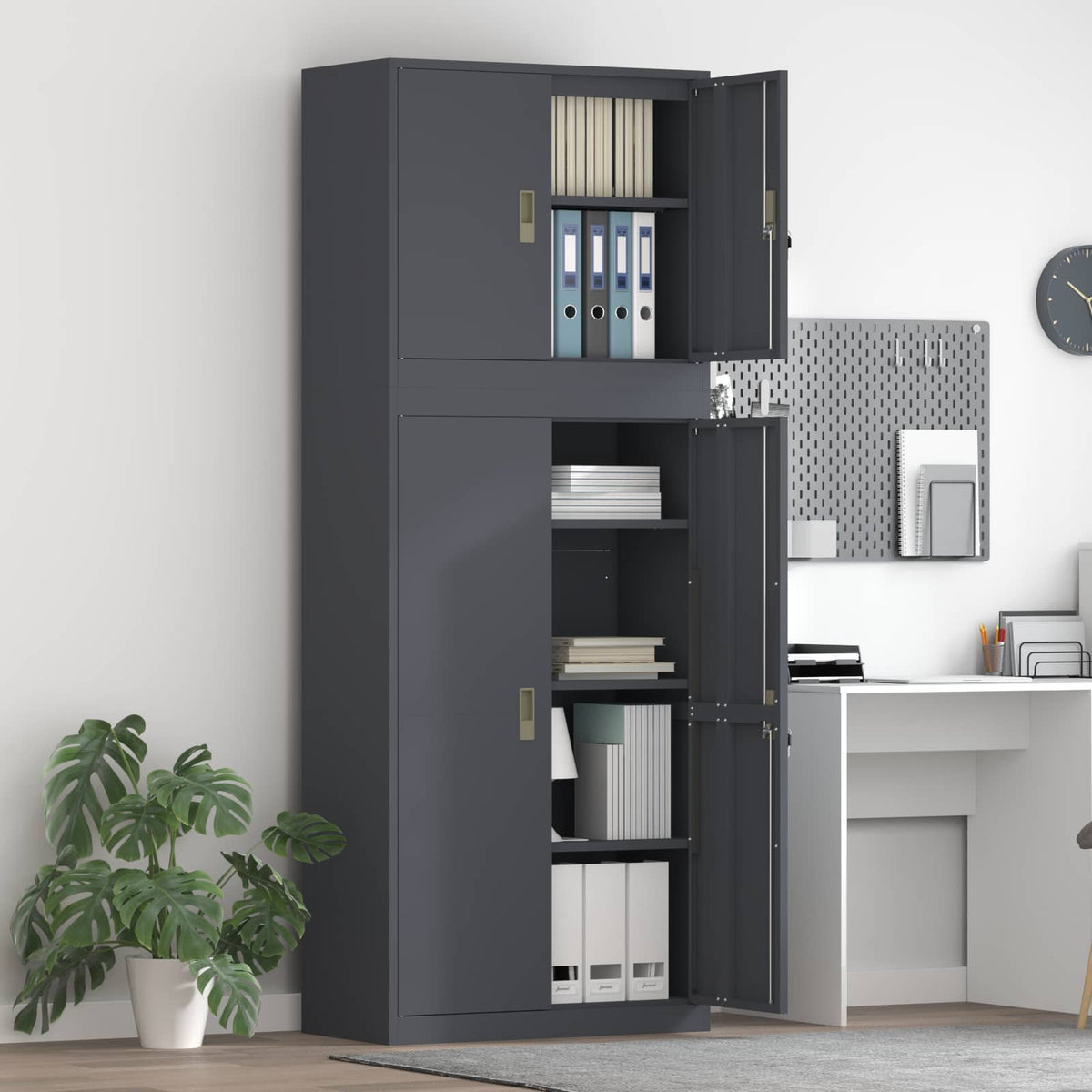 Oppbevaringsskap 2 vnt. Antracito 80 x 40 x 210 cm Plienas