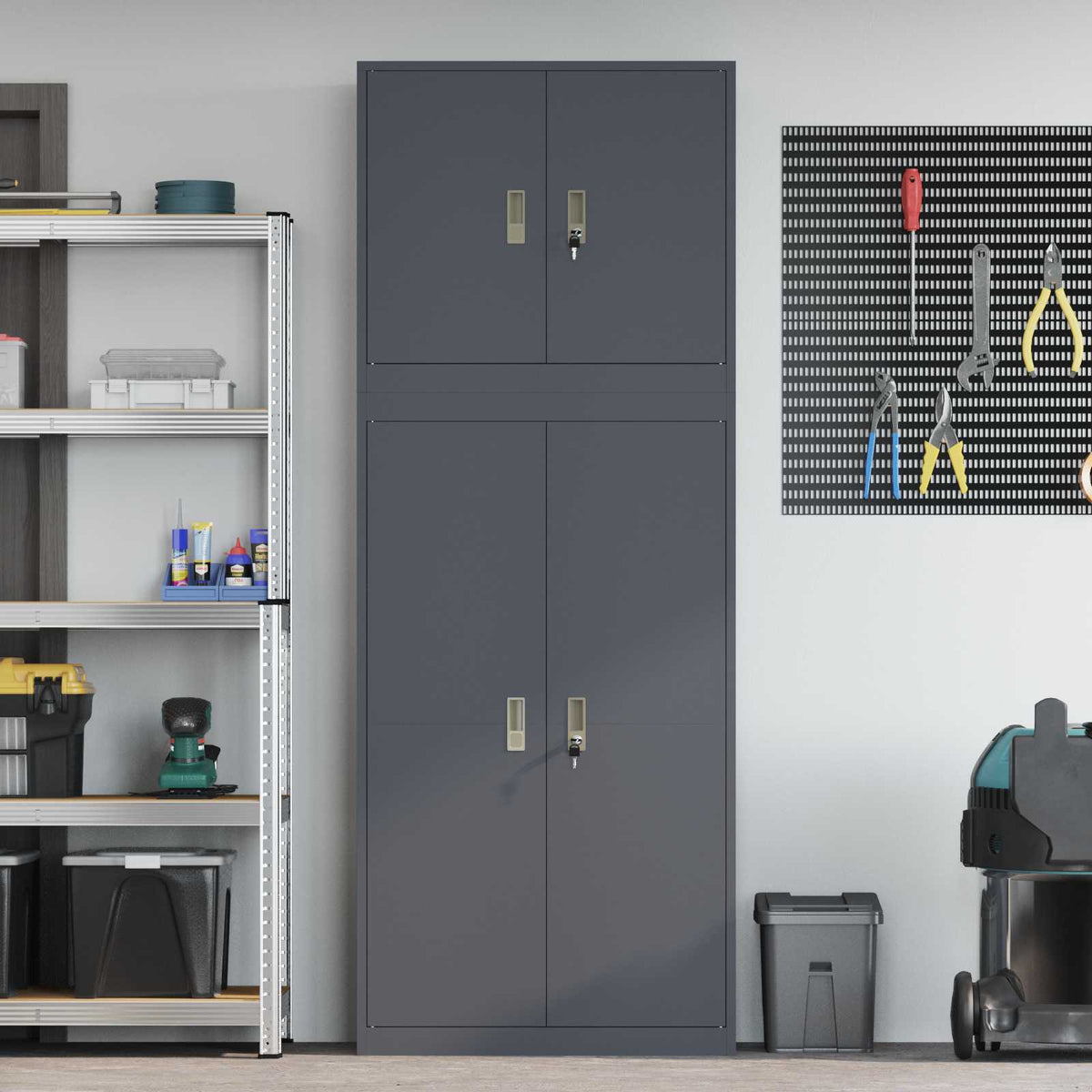 Oppbevaringsskap 2 vnt. Antracito 80 x 40 x 210 cm Plienas