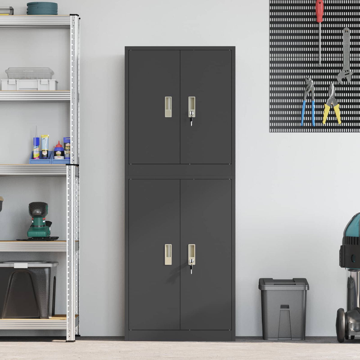 Oppbevaringsskap 2 vnt. Juoda 60 x 40 x 160 cm Plienas