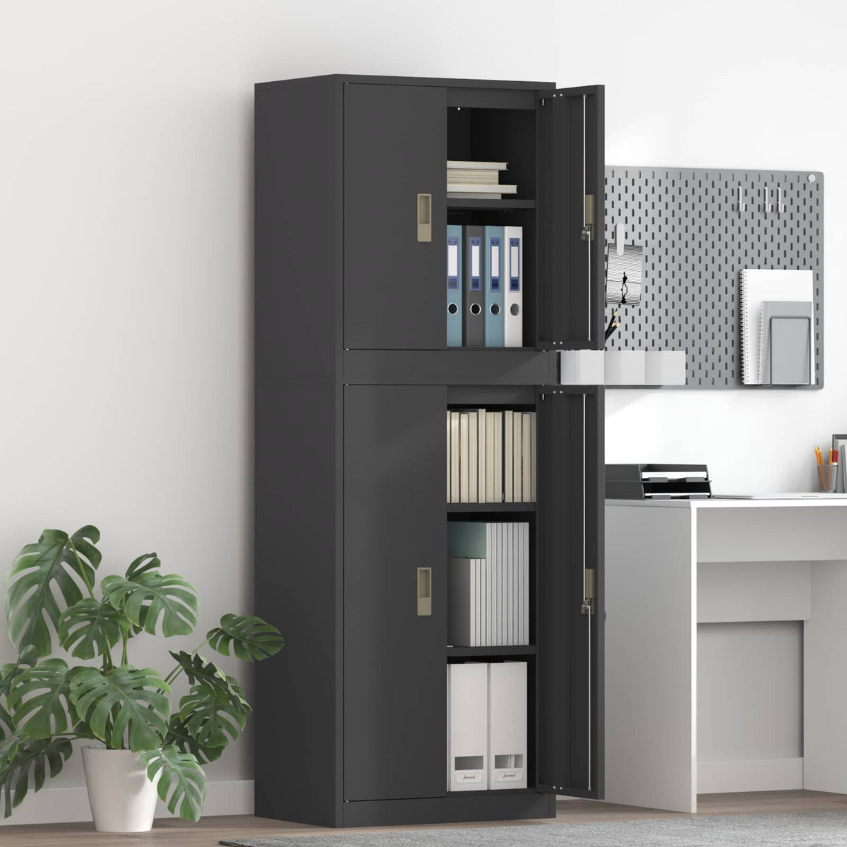 Oppbevaringsskap 2 vnt. Juoda 60 x 40 x 175 cm Plienas